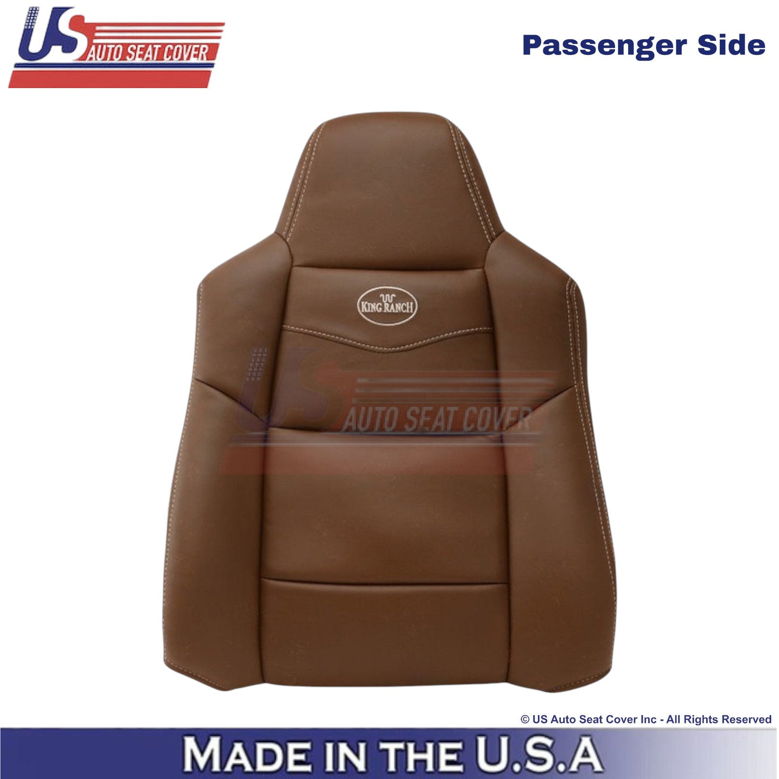 2003-2007 For Ford F250 350 450 King Ranch Leatherette Passenger Top Cover Brown