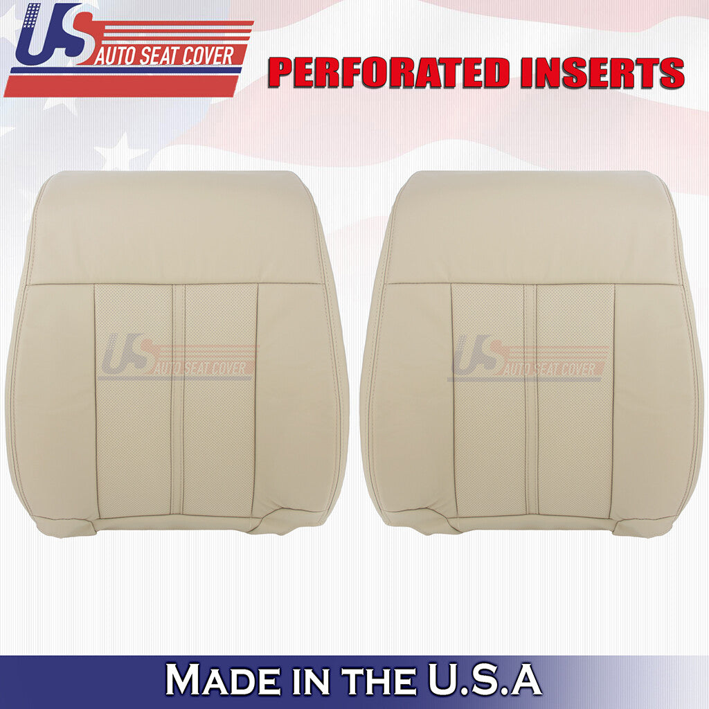 2015-2017 For Lincoln Navigator Leather Front Top Replacement Seat Covers Tan
