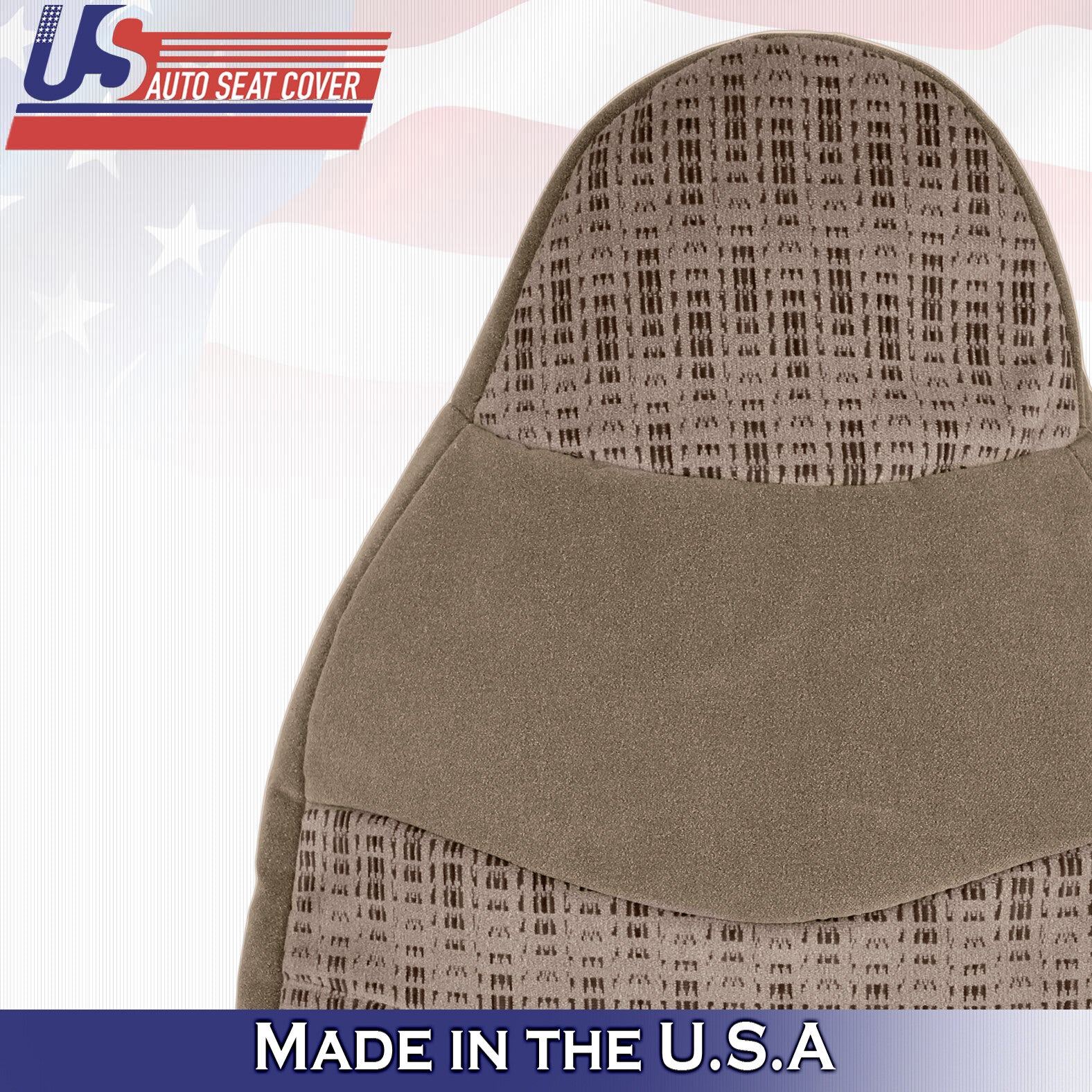 2000 For Ford F250 F350 XLT Passenger Side Top & Bottom Cloth Seat Covers Tan