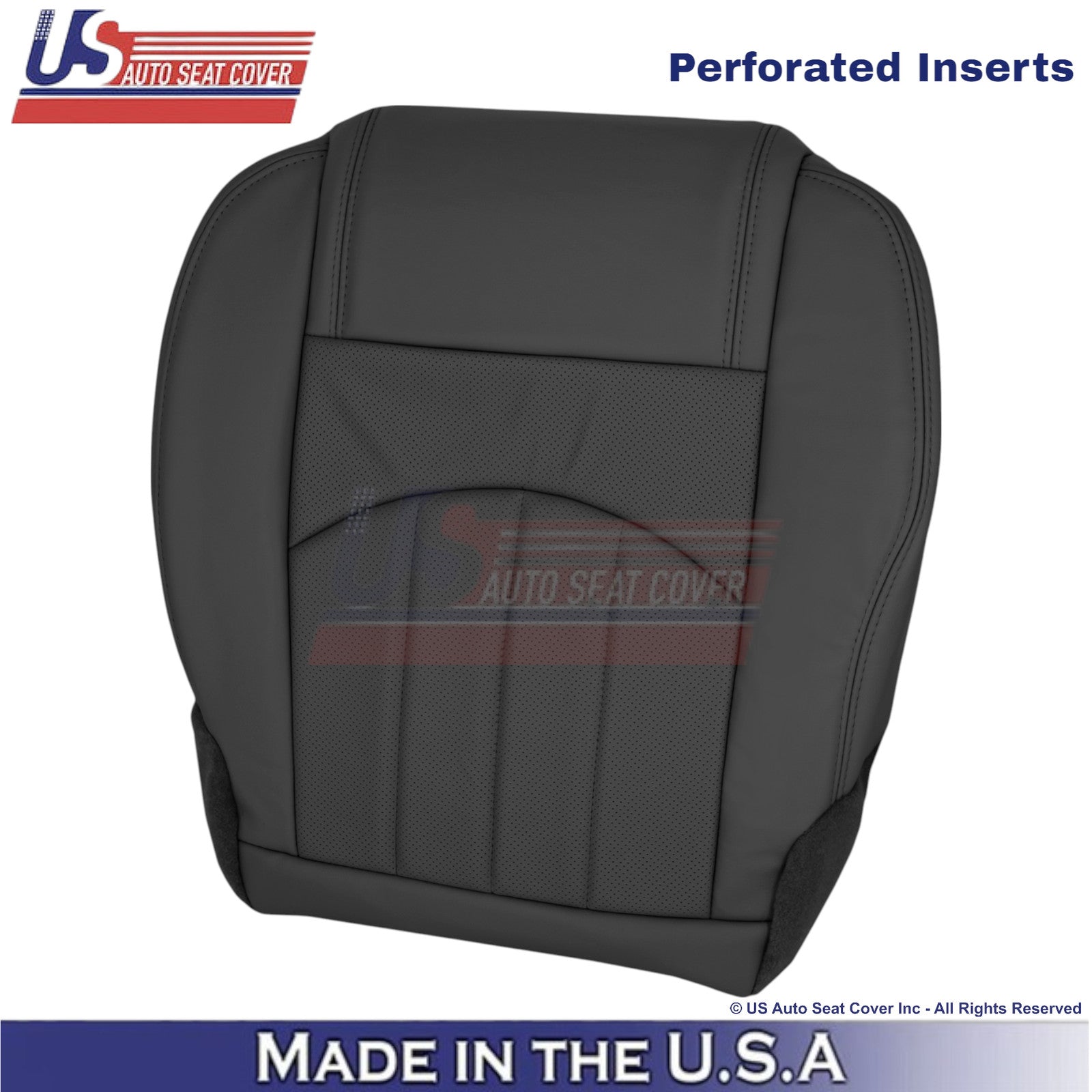 2013-2017 For Buick Enclave Leather Driver Bottom Replacement Seat Cover Ebony