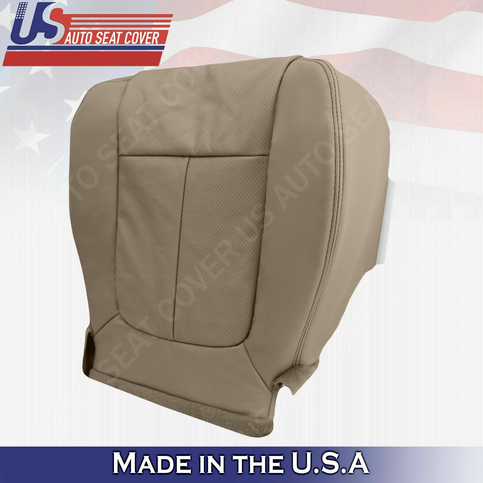 Fits For Ford F150 2009 2010 leather seat cover driver bottom Tan Perforated