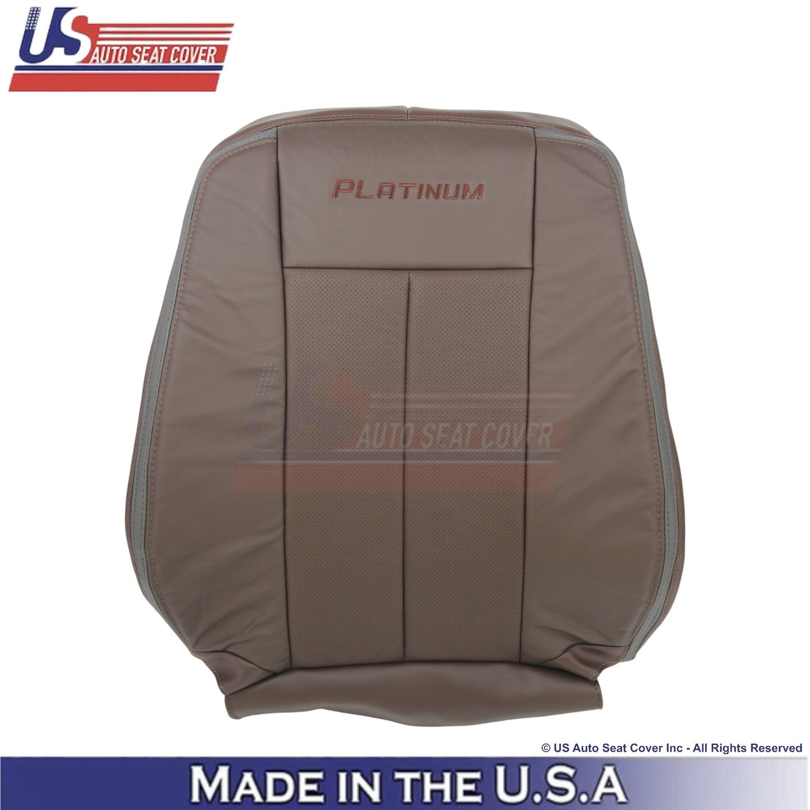 2015-2017 Fits Ford Expedition Platinum Leather Passenger Side Seat Covers Brown