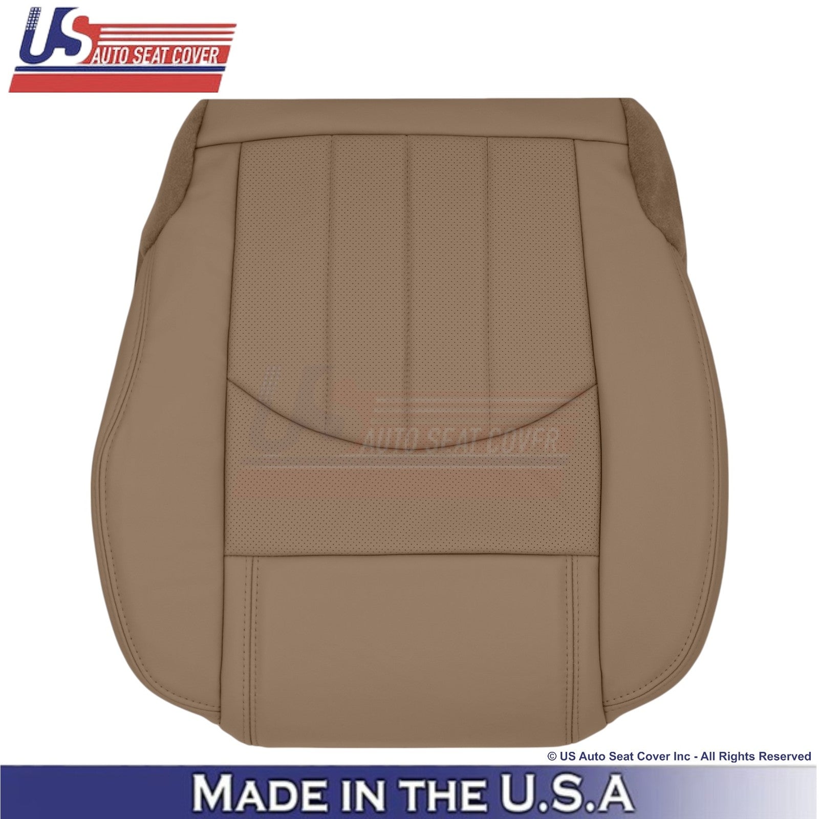 2013-2017 For Buick Enclave Leatherette Front Bottom Seat Covers Choccachino