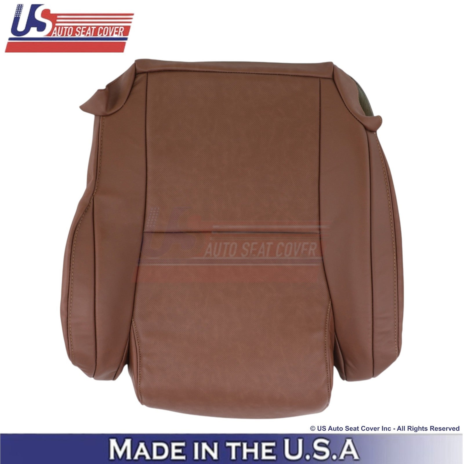 2007-2013 For Toyota Tundra Leather Perforated Front Bottom Seat Covers Red Rock
