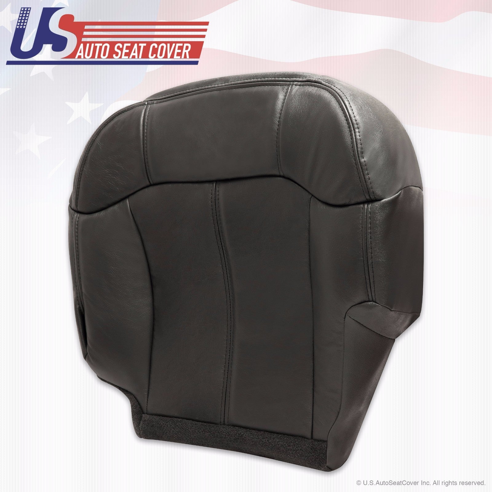 99 - 02 Chevy Silverado Driver & Passenger Bottom Leather Seat Covers Graphite