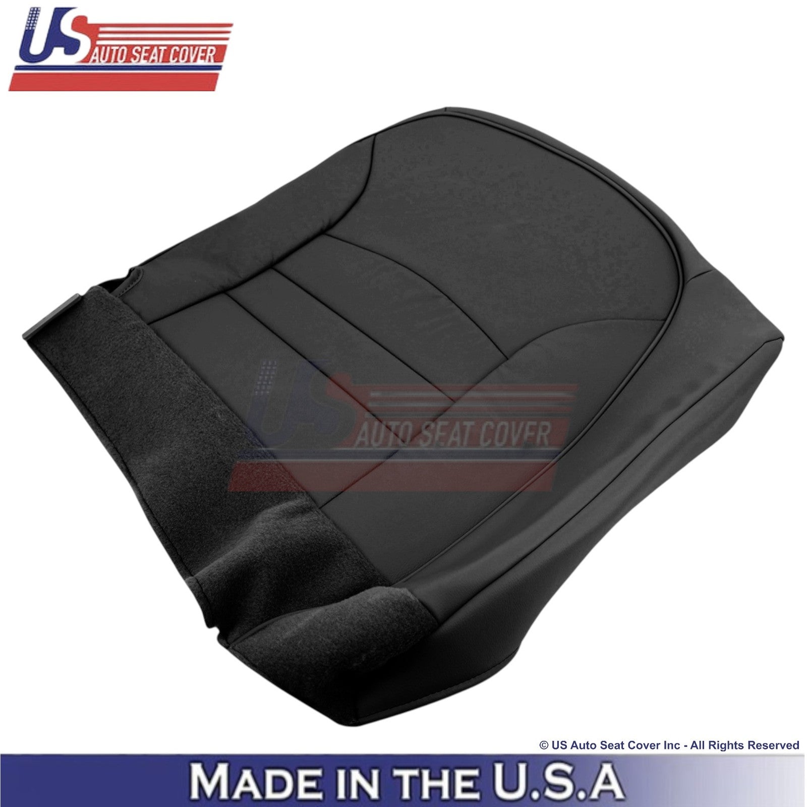 2000-2002 Fits Ford Crown Victoria Leatherette Driver Bottom Seat Cover Black
