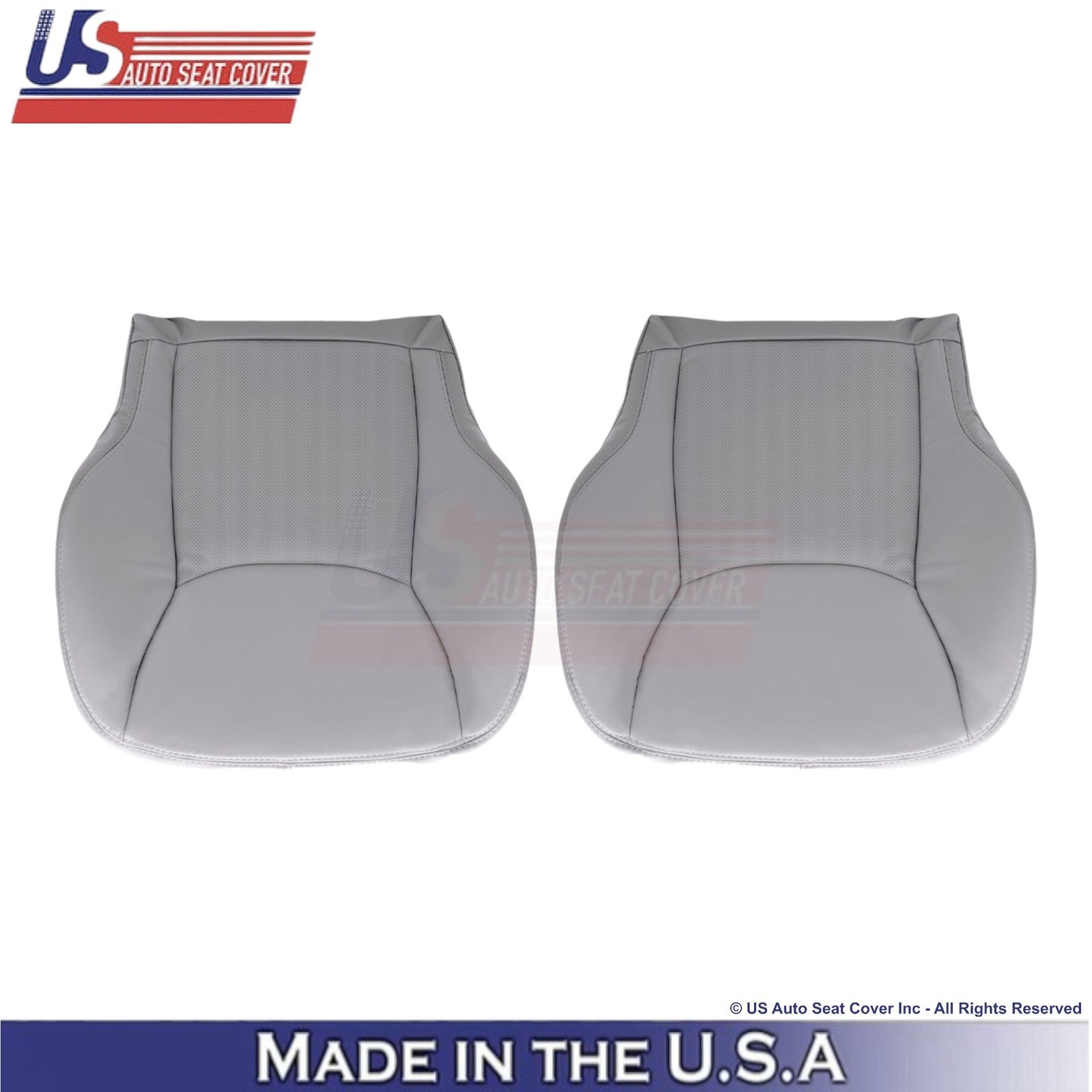 1999-2006 Fits Mercedes-Benz S-Class Leatherette Half Perf. Bottom Covers Gray