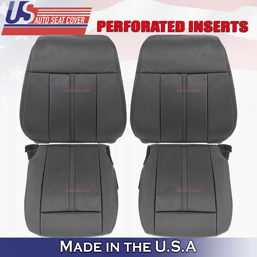 2015-2017 For Lincoln Navigator Leather Front Replacement Seat Covers Black