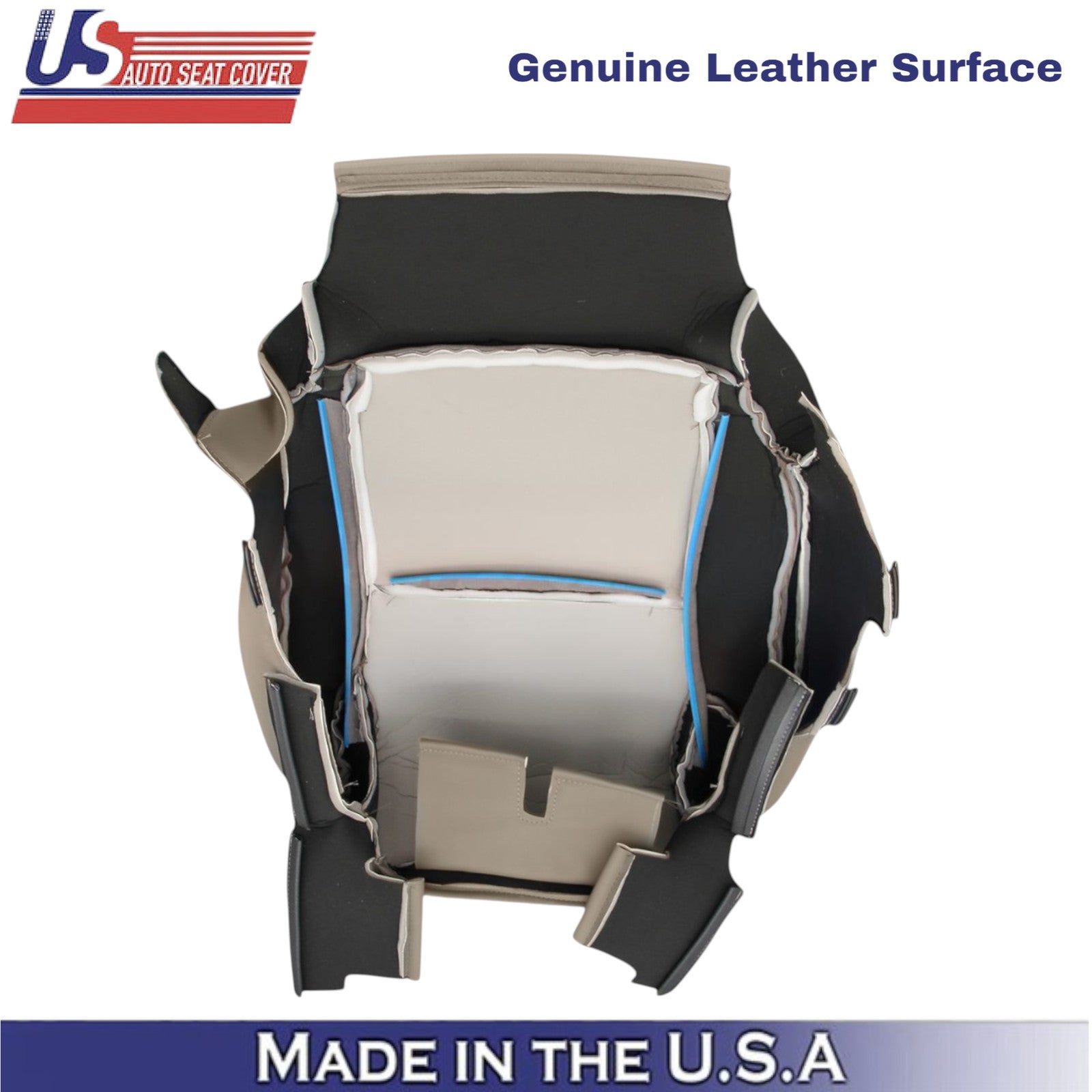 2007-2013 For Toyota Tundra Genuine Leather front Replacement Covers Sand Beige