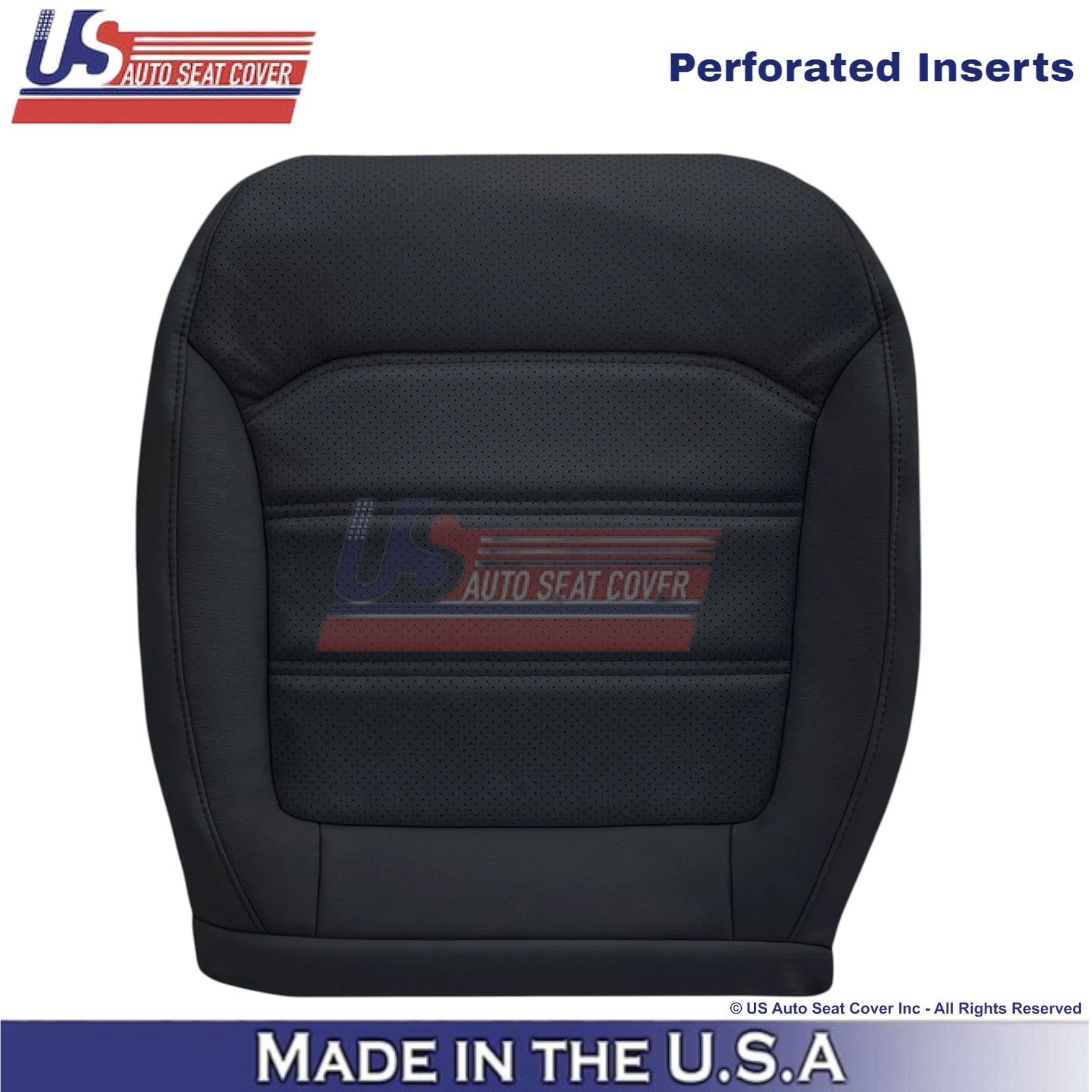 2012-2020 For Volkswagen Passat Genuine Leather Driver Bottom Seat Cover Black