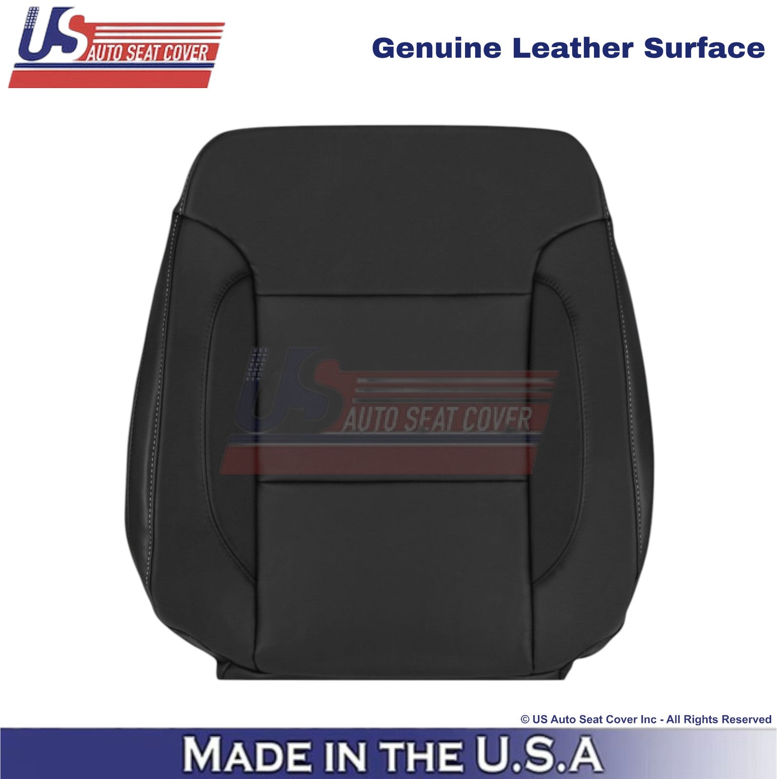 2014-2019 For Chevy Silverado 1500 LT LS Genuine Leather Driver Top Cover Black