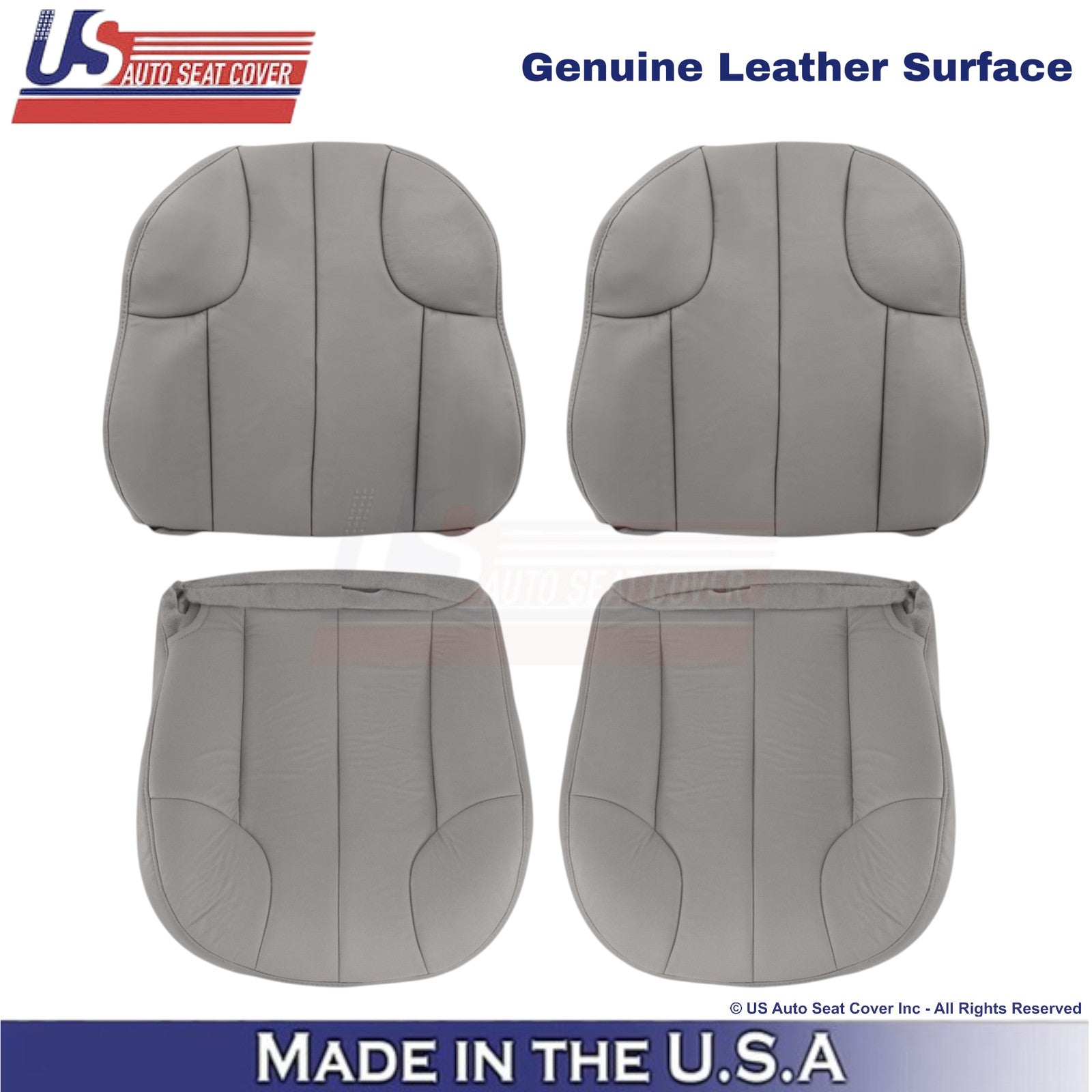 1999-2001 For Jeep Grand Cherokee Genuine Leather Front Replacement Covers Taupe