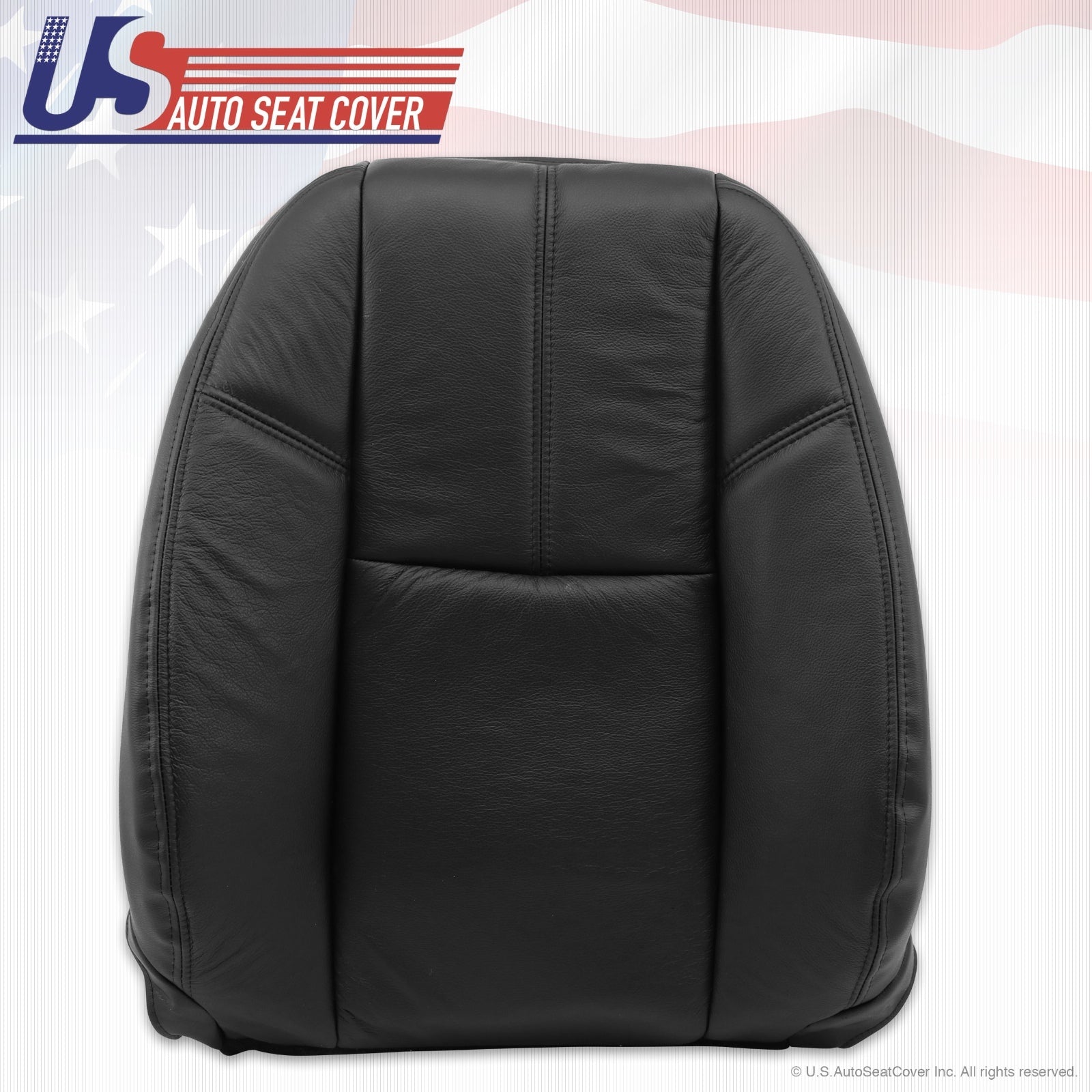 2007 - 2012 GMC Sierra Driver Bottom & Top Lean Back Leather Upholstery Black