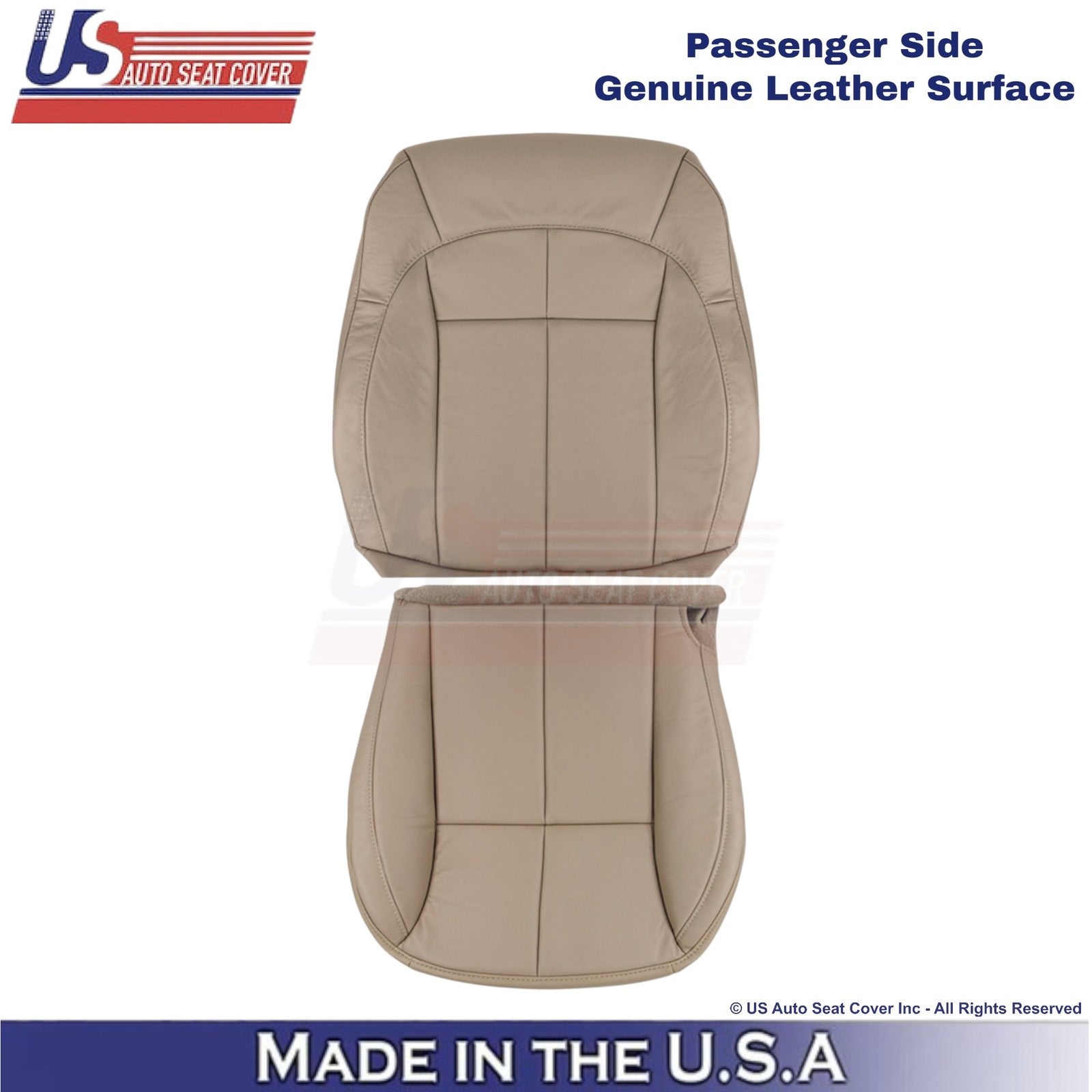 2001-2004 For Jeep Grand Cherokee Genuine Leather Front Covers Sandstone Beige