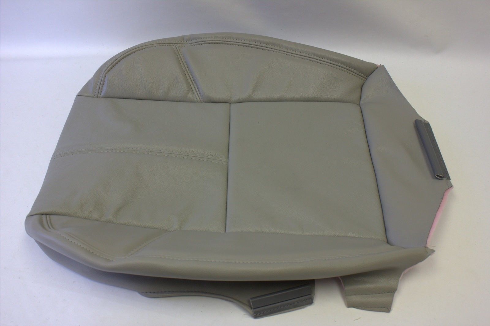 2007 to 2012 Chevy Silverado Driver Bottom Leather Seat Cover Gray