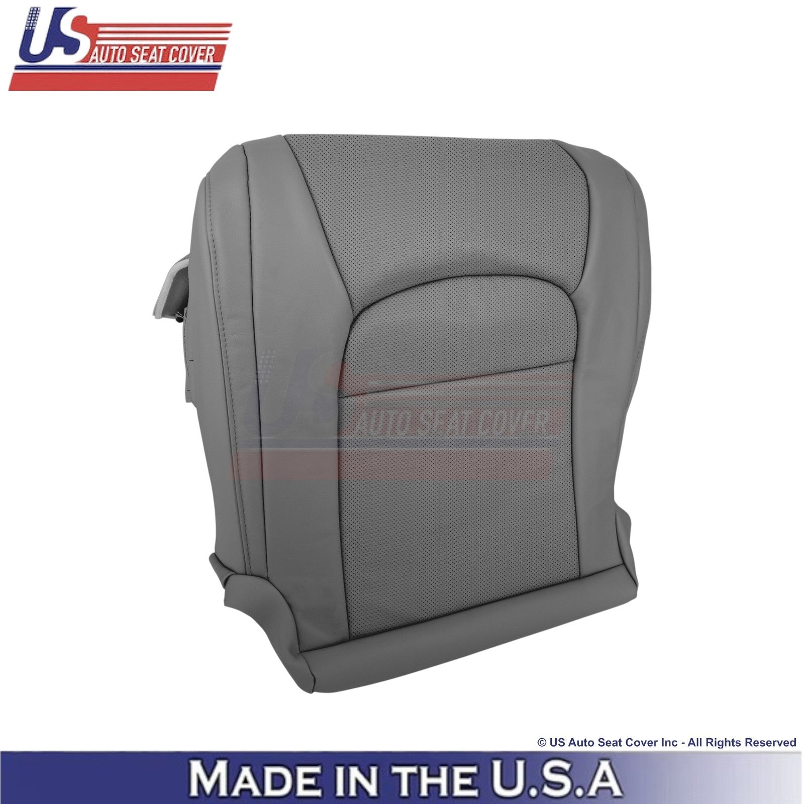 2008-2021 For Toyota Land Cruiser Leatherette Perf. Front Bottom Covers Dk. Gray