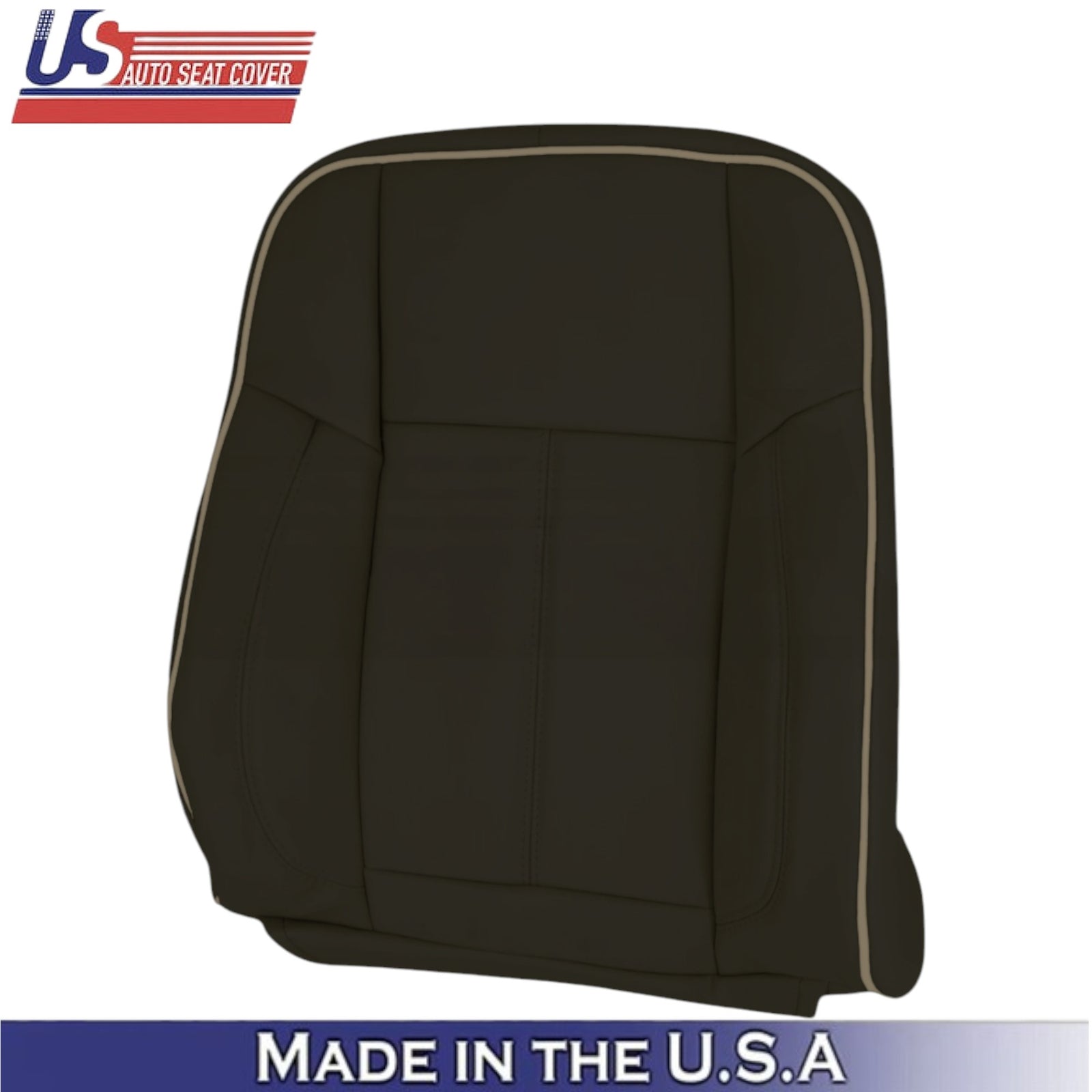 2006-2010 For Hummer H3 Genuine Leather Driver Top & Bottom Seat Covers Ebony