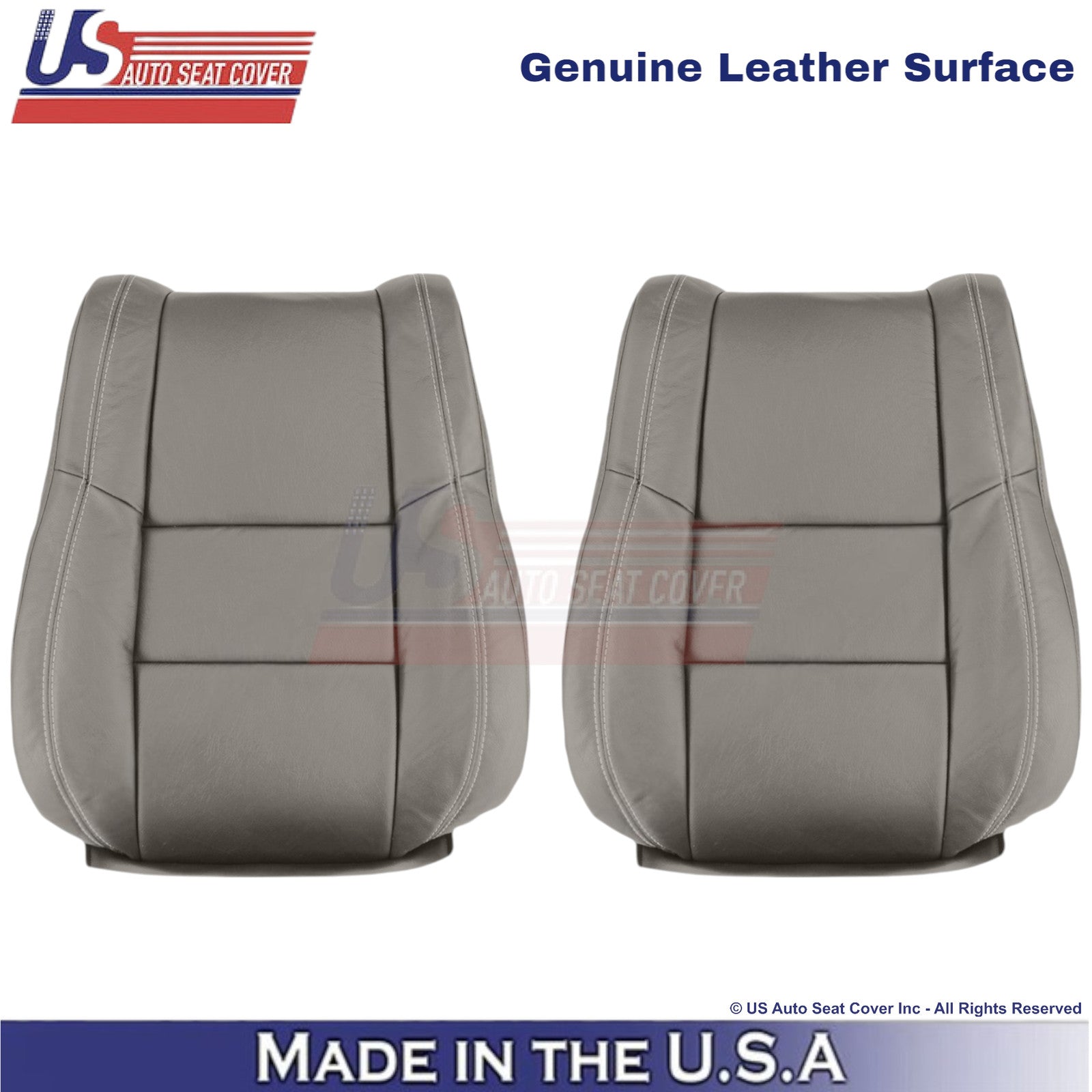 2011-2013 For Dodge Durango Genuine Leather Front Top Covers Medium Graystone