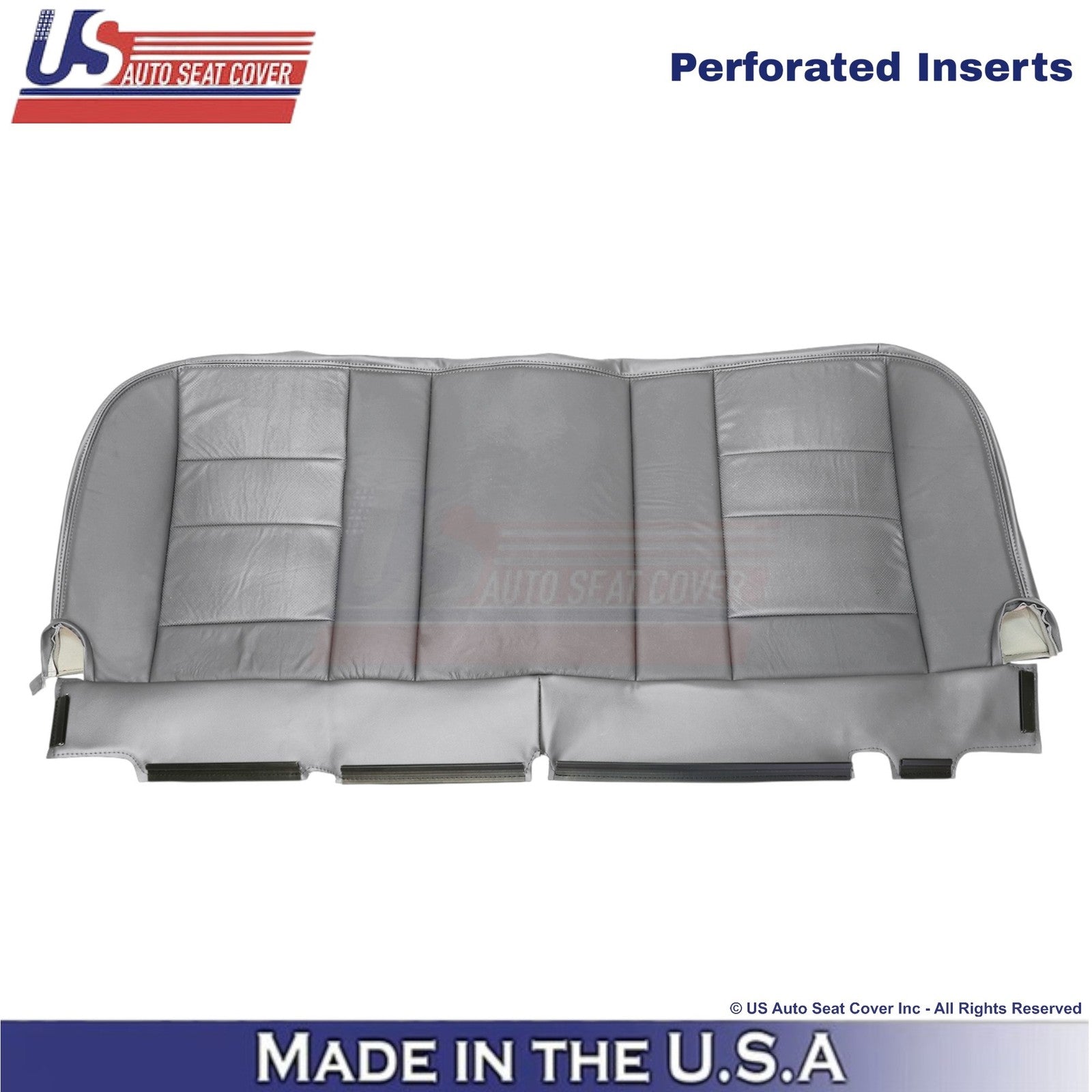2003-2007 For Ford F250 F350 Lariat Leatherette Prf Rear Bench Bottom Cover Gray