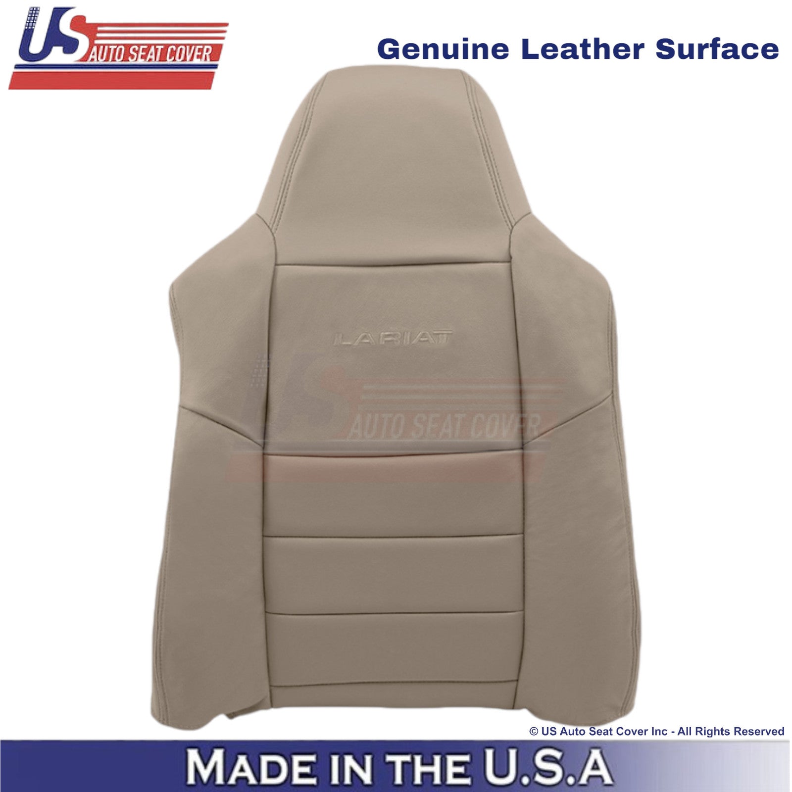 2003-2004 Fits Ford F250 F350 Lariat Leather Driver Top Replacement Cover Tan