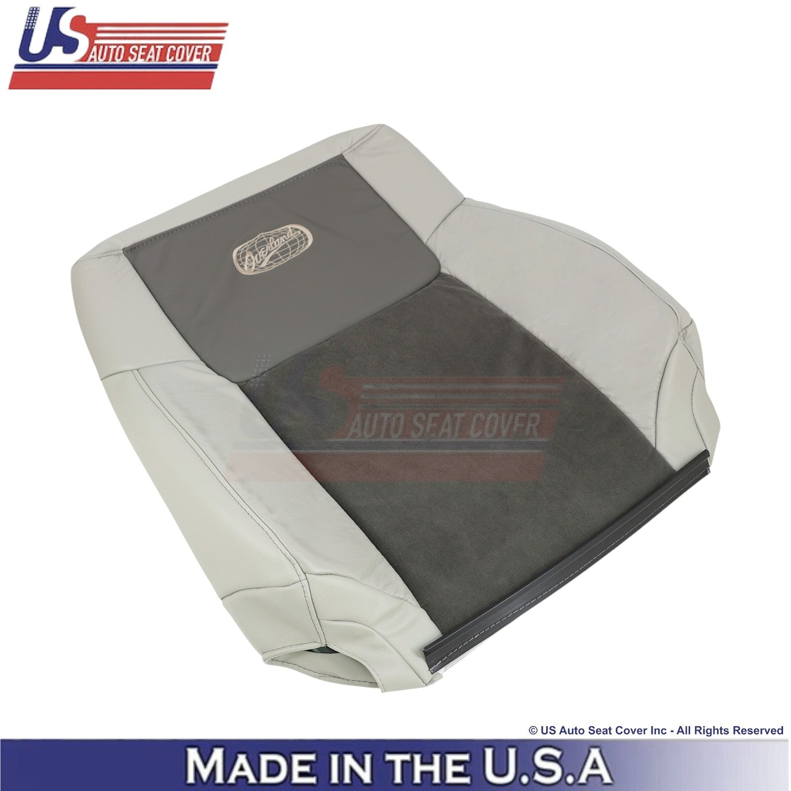 2006-2010 Fits Jeep Commander Leather & Suede Passenger Top Cover 2-Tone Gray