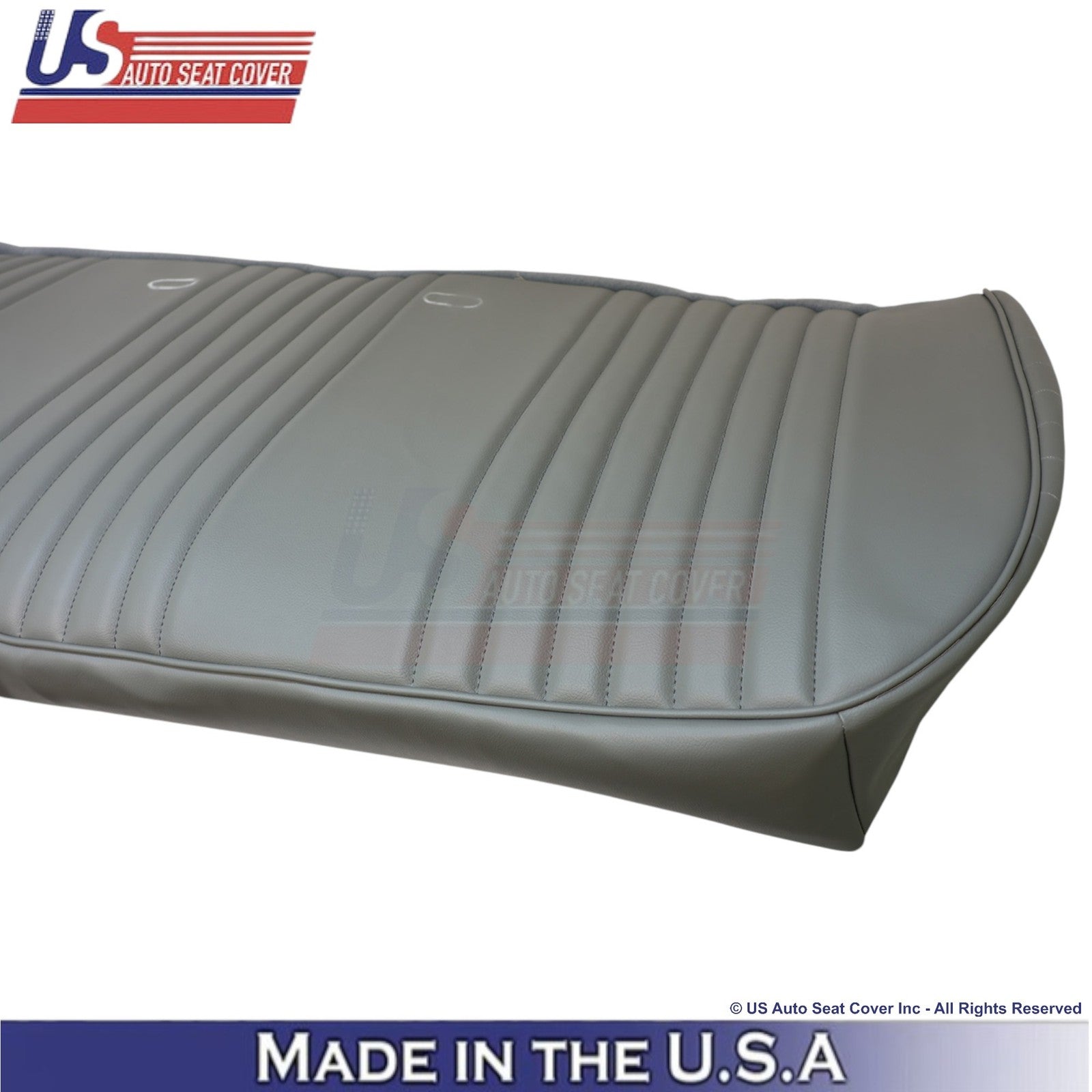 1987-1997 Fits Ford F150 Leatherette Bench Bottom Replacement Seat Cover Gray