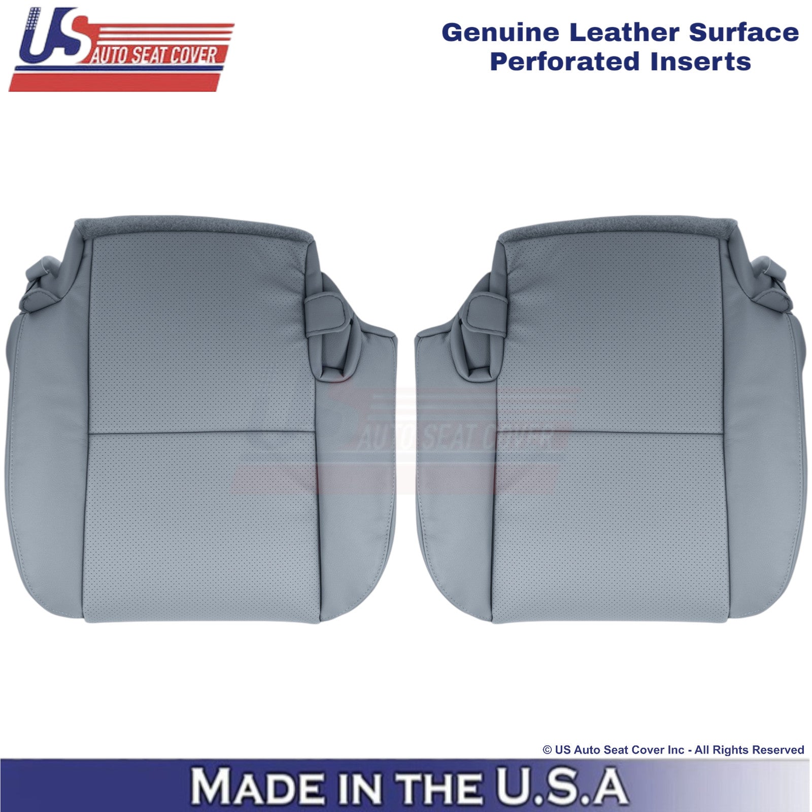 2007-2013 Fits Toyota Tundra Genuine Leather Perf. Rear Bottom Covers Graphite