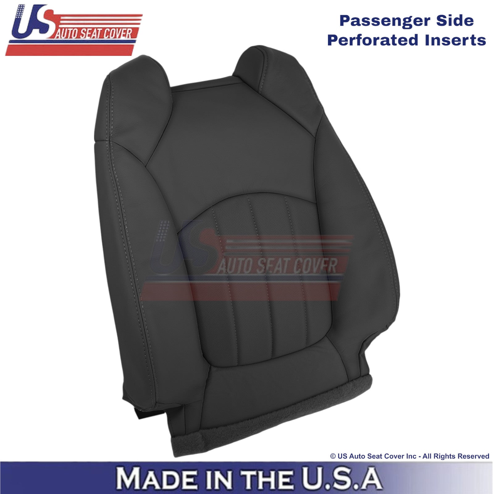 2013-2017 For Buick Enclave Leather Passenger Top Replacement Seat Cover Ebony