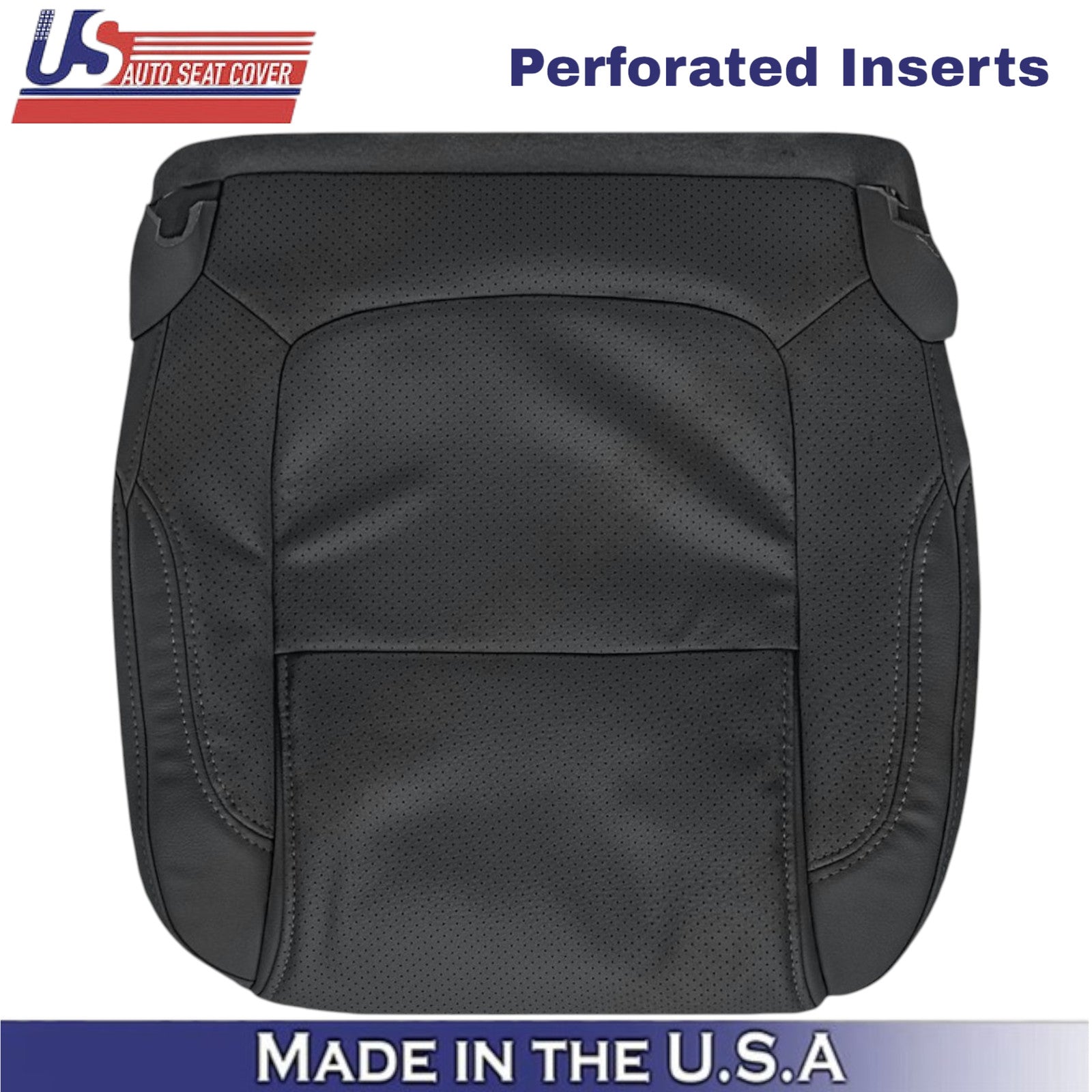 2011-2015 For Ford Explorer Limited Leatherette Driver Bottom Seat Cover Black