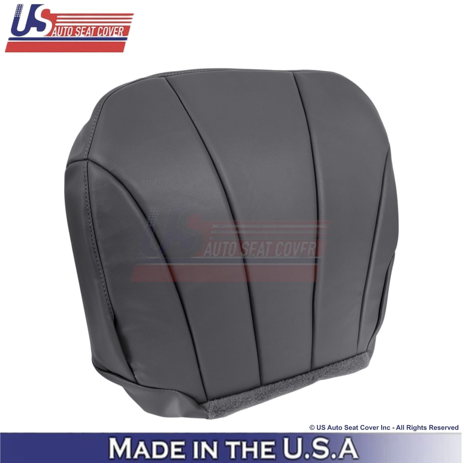 1999-2002 For Chevy Silverado W/T Genuine Leather Front Bottom Covers Dk. Gray