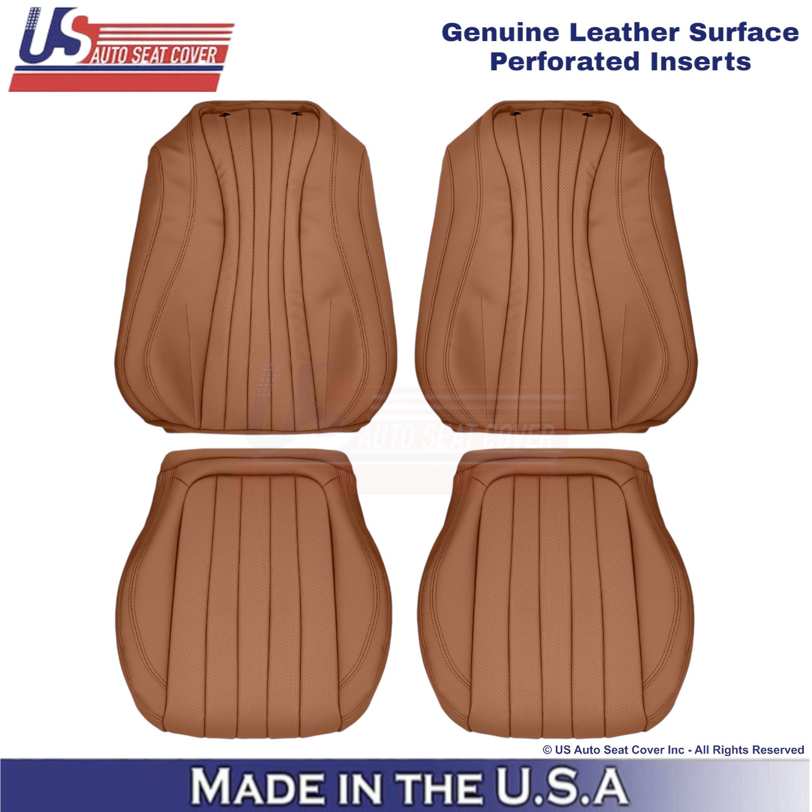2018-2023 Fits Mercedes Benz E-Class Genuine Leather Front Seat Covers Saddle