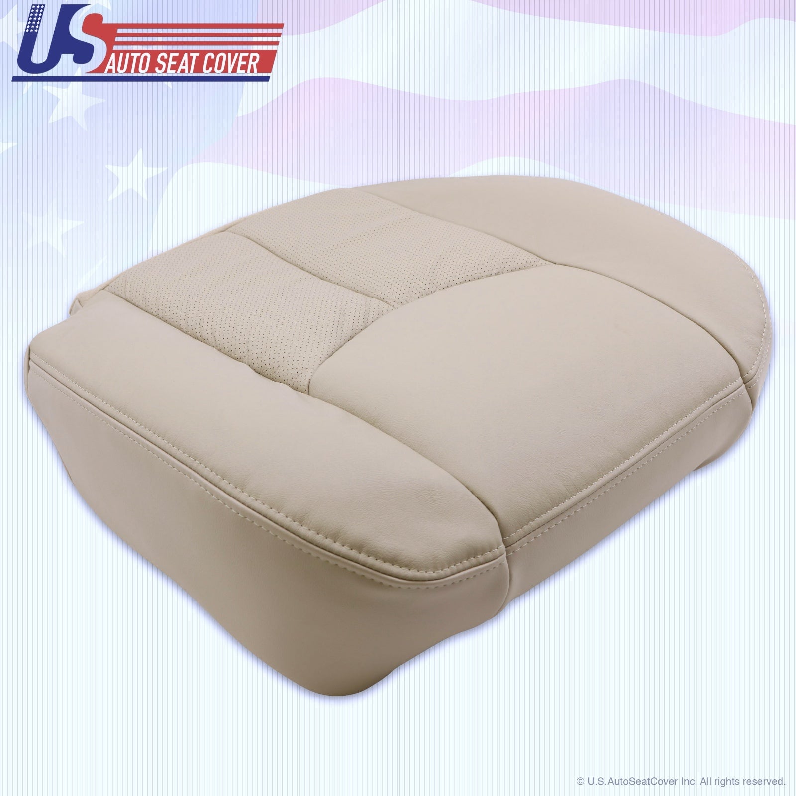 2003 - 2006 Cadillac Escalade Driver & Passenger Bottom Leather Seat Covers Tan