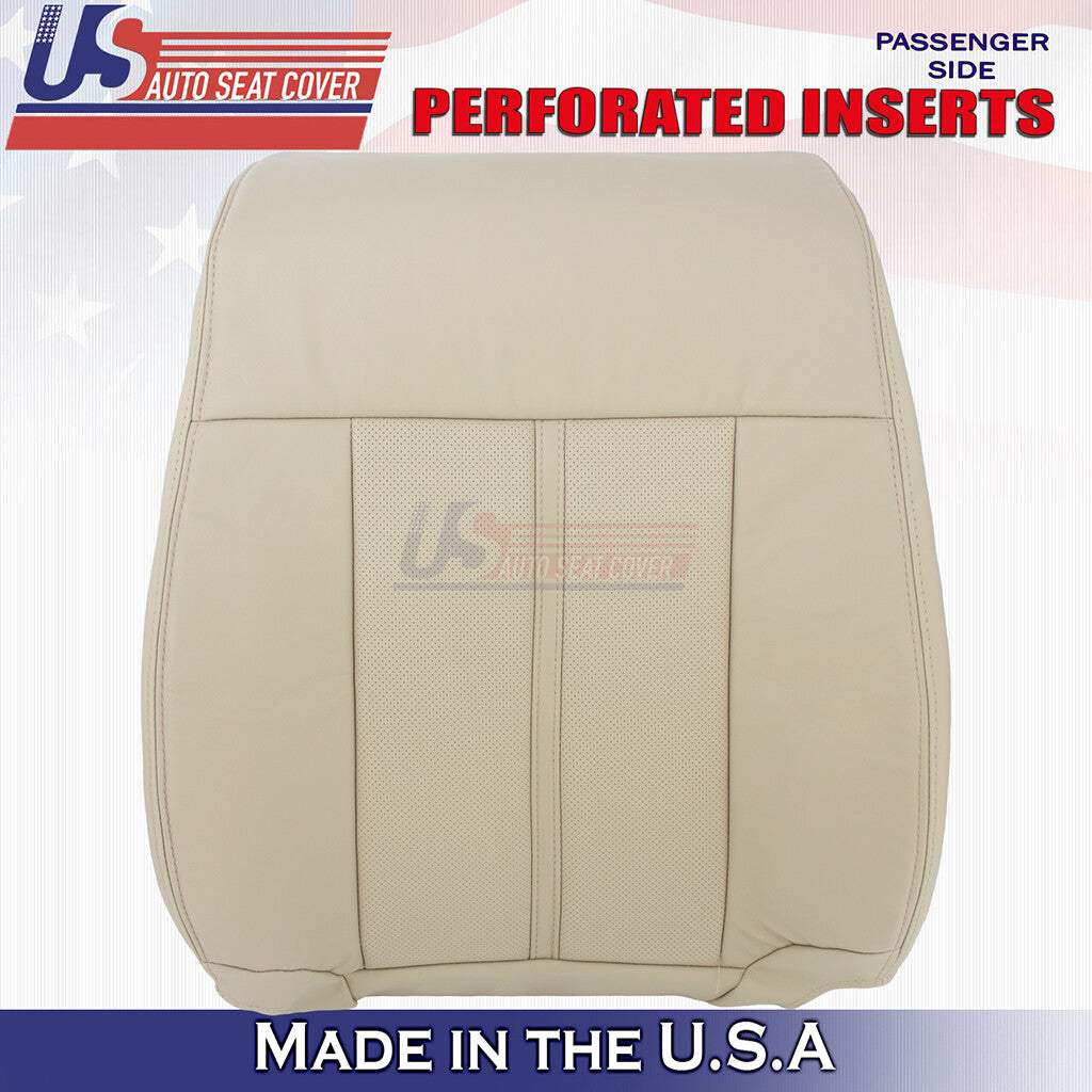 2015-2017 For Lincoln Navigator Leather Passenger Top Replacement Seat Cover Tan
