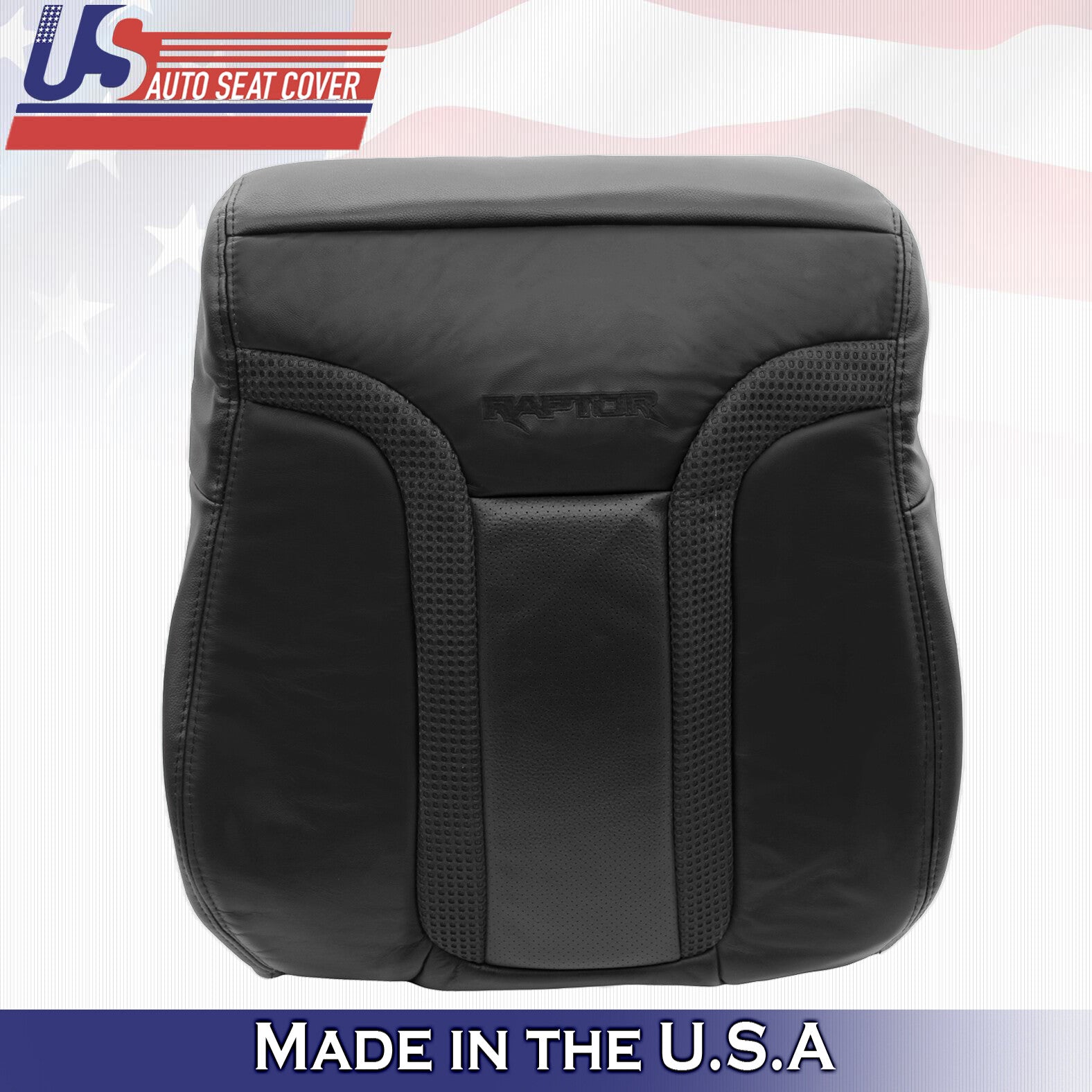 2010-2014 Ford F-150 Raptor SVT Front tops & Bottoms Leather seat covers Black