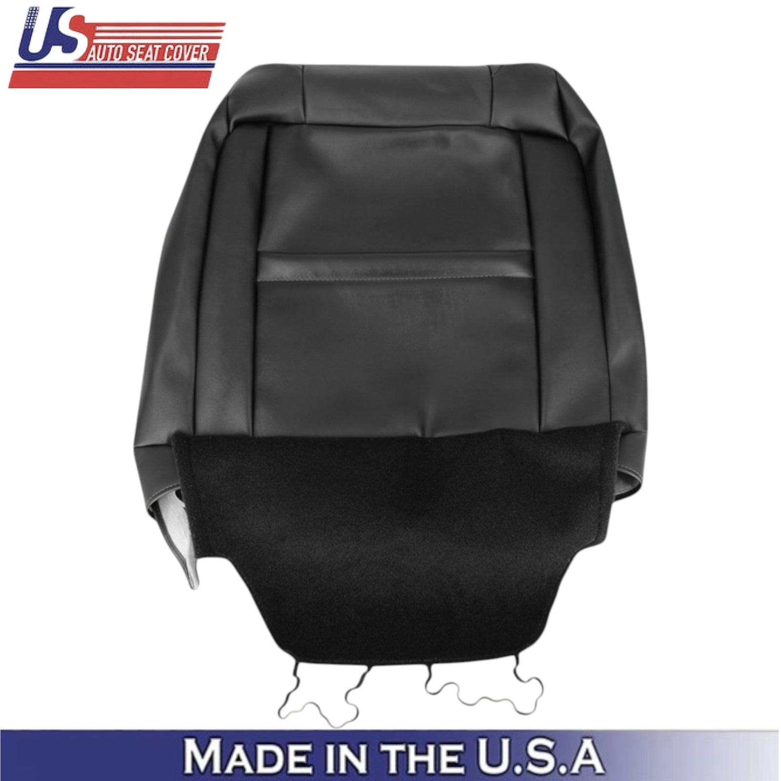 2013-2018 For Dodge Ram 2500 Genuine Leather Driver Top Cover Black-White Stch
