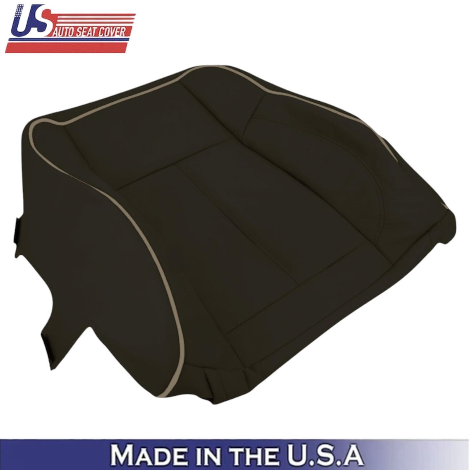 2006-2010 For Hummer H3 Genuine Leather Driver Top & Bottom Seat Covers Ebony