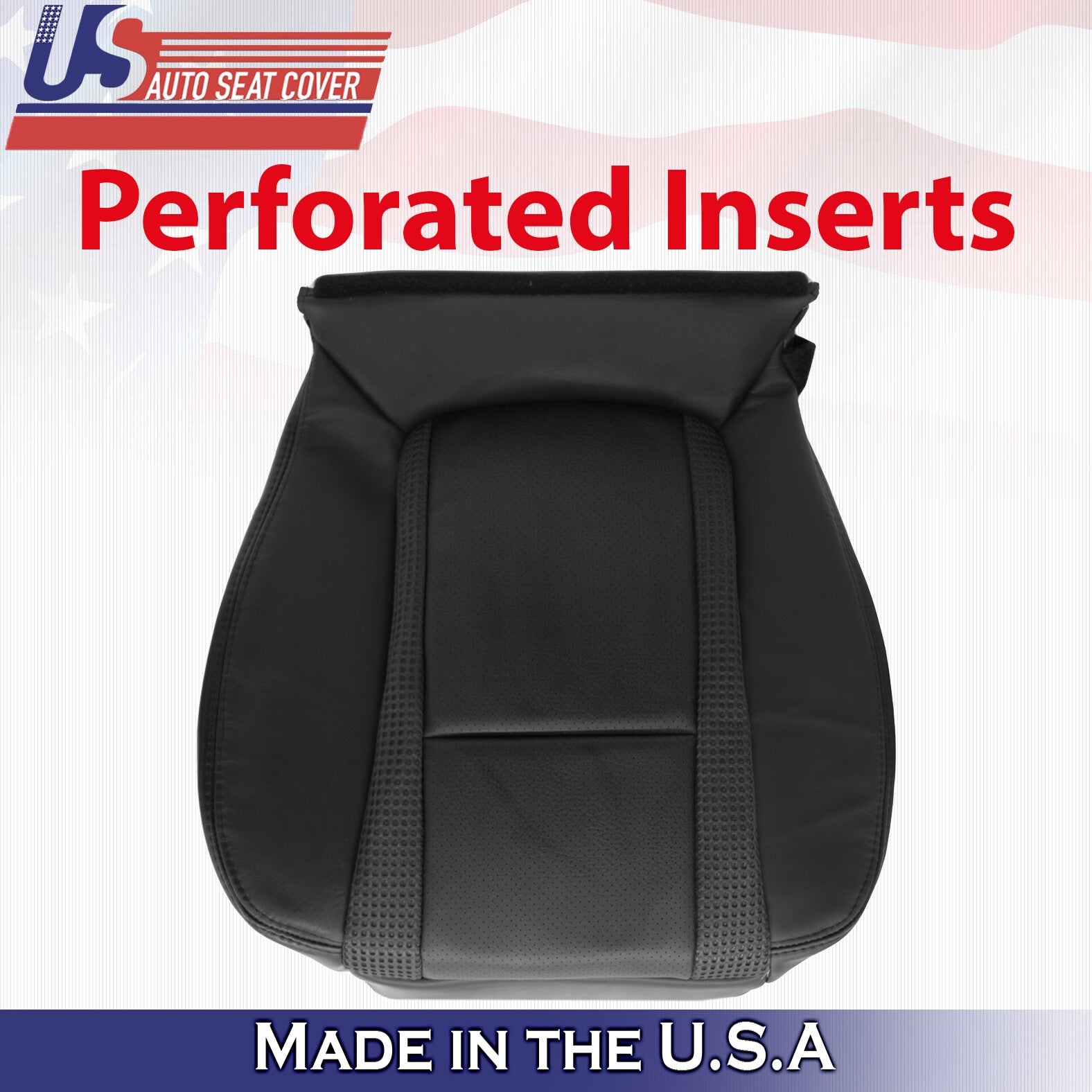2011 Ford F150 Raptor SVT-Driver Side Bottom Perforated Leather Seat Cover Black