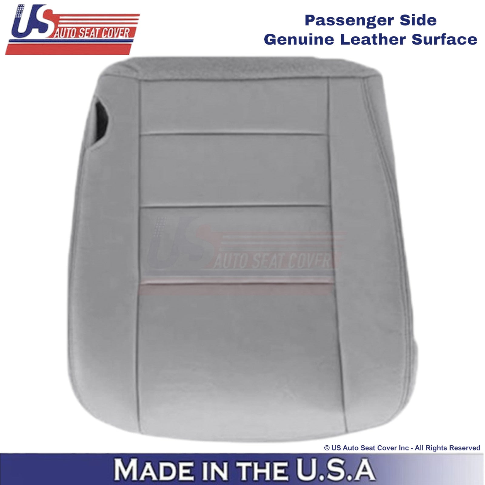 2003-2007 For Ford F250 F350 Lariat Leather Passenger Bottom OEM Seat Cover Gray