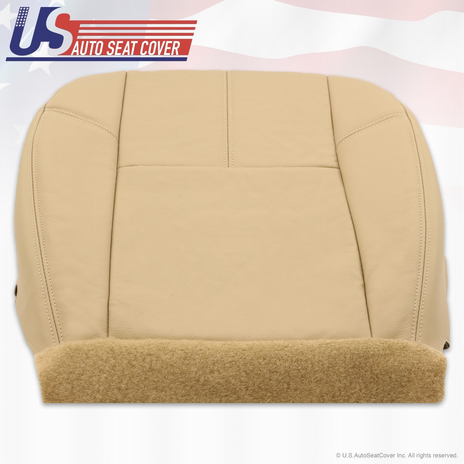 2007 to 2012 GMC Sierra Driver & Passenger Bottom Leather-Upholstery Tan