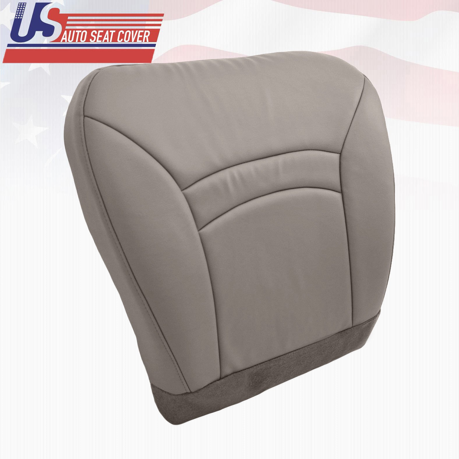 DRIVER BOTTOM SEAT COVER GRAY LEATHERETTE 2000 To 2002 FORD E150 ECONOLINE VAN