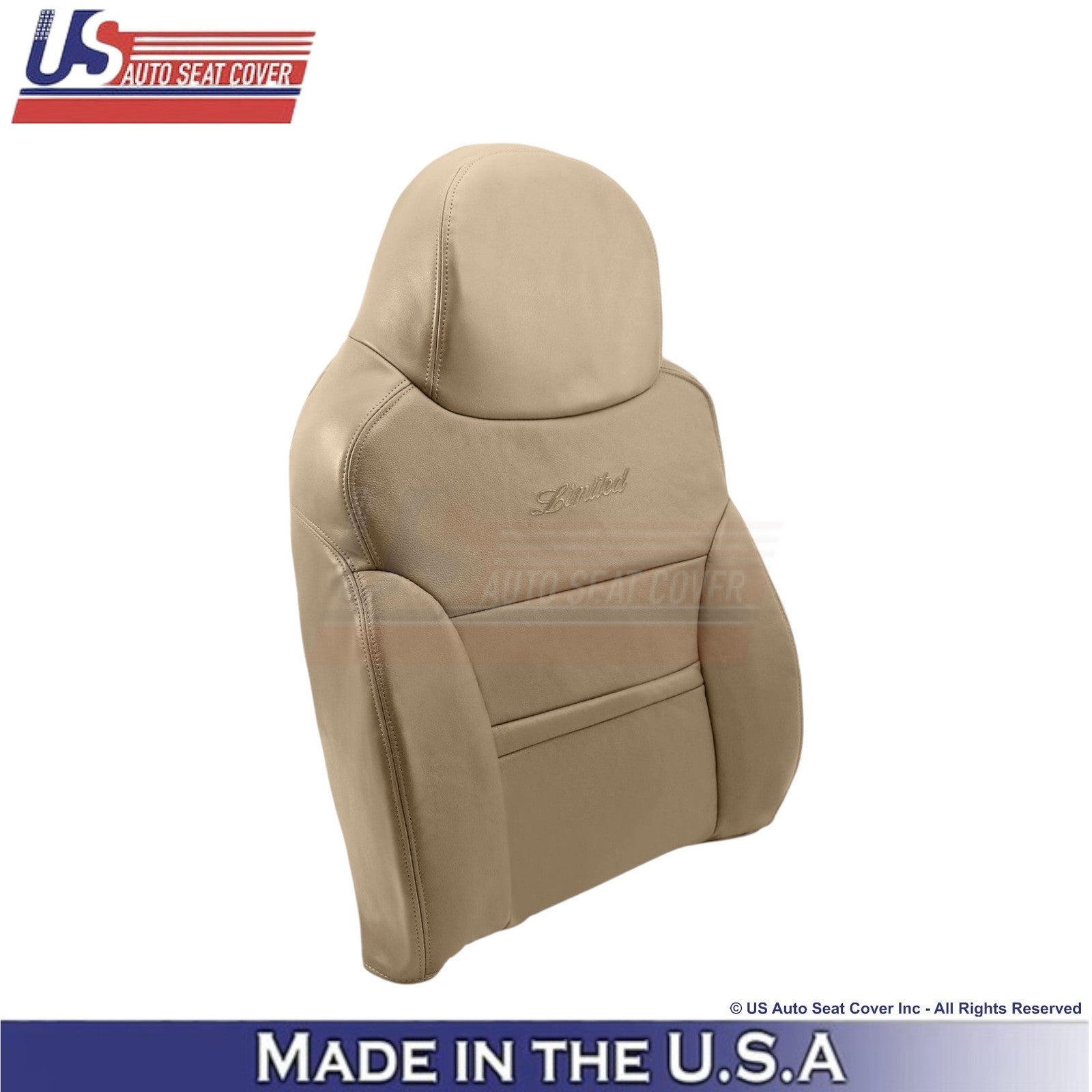 2000-2001 For Ford Excursion Genuine Leather Front w/Armrest Covers Parchment
