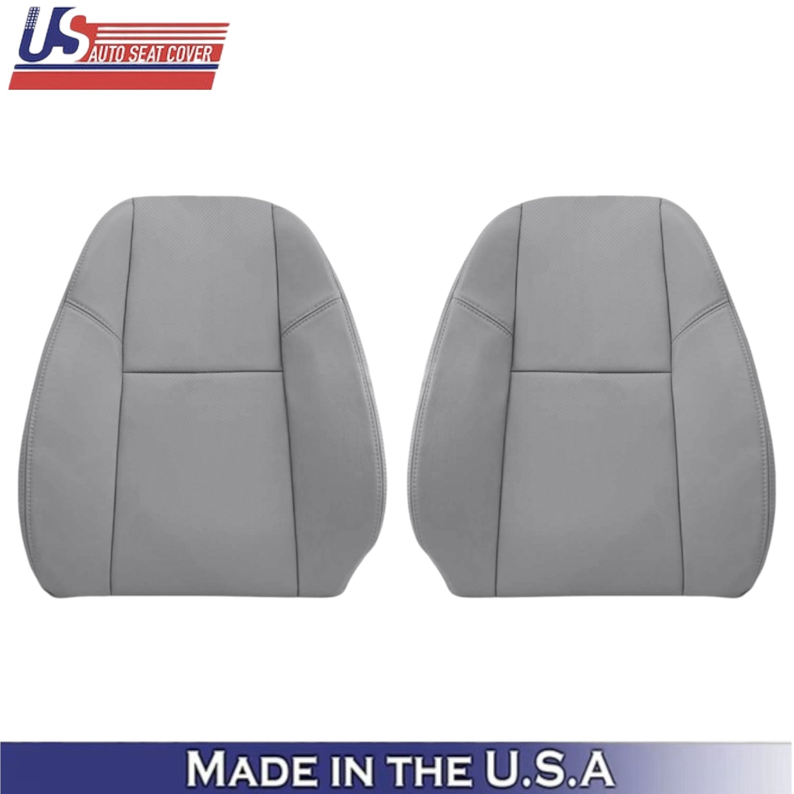 2009-2014 For GMC Sierra Denali Genuine Leather Front Top Covers Light Titanium