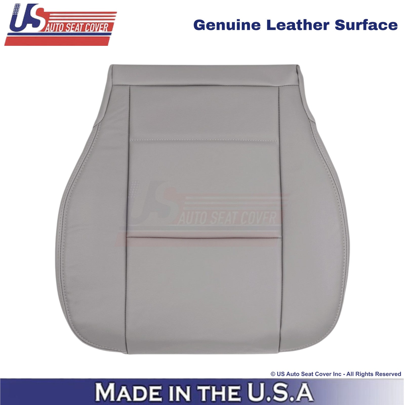 2000-2004 Fits Toyota Tundra Genuine Leather Driver Bottom Seat Cover Charcoal