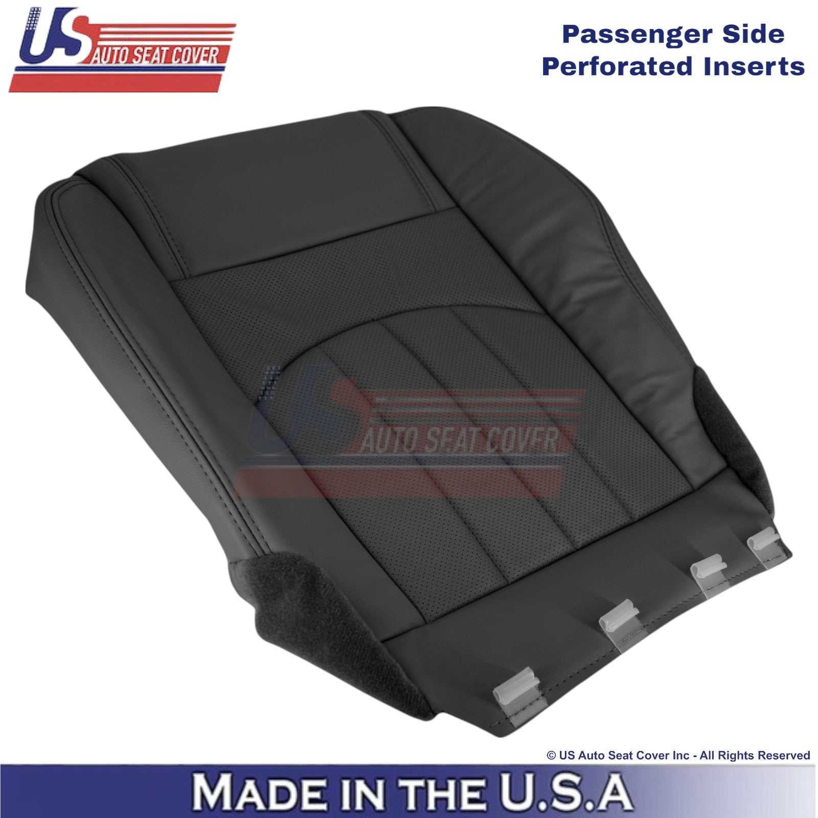 2013-2017 For Buick Enclave Leatherette Passenger Bottom Replacement Cover Ebony