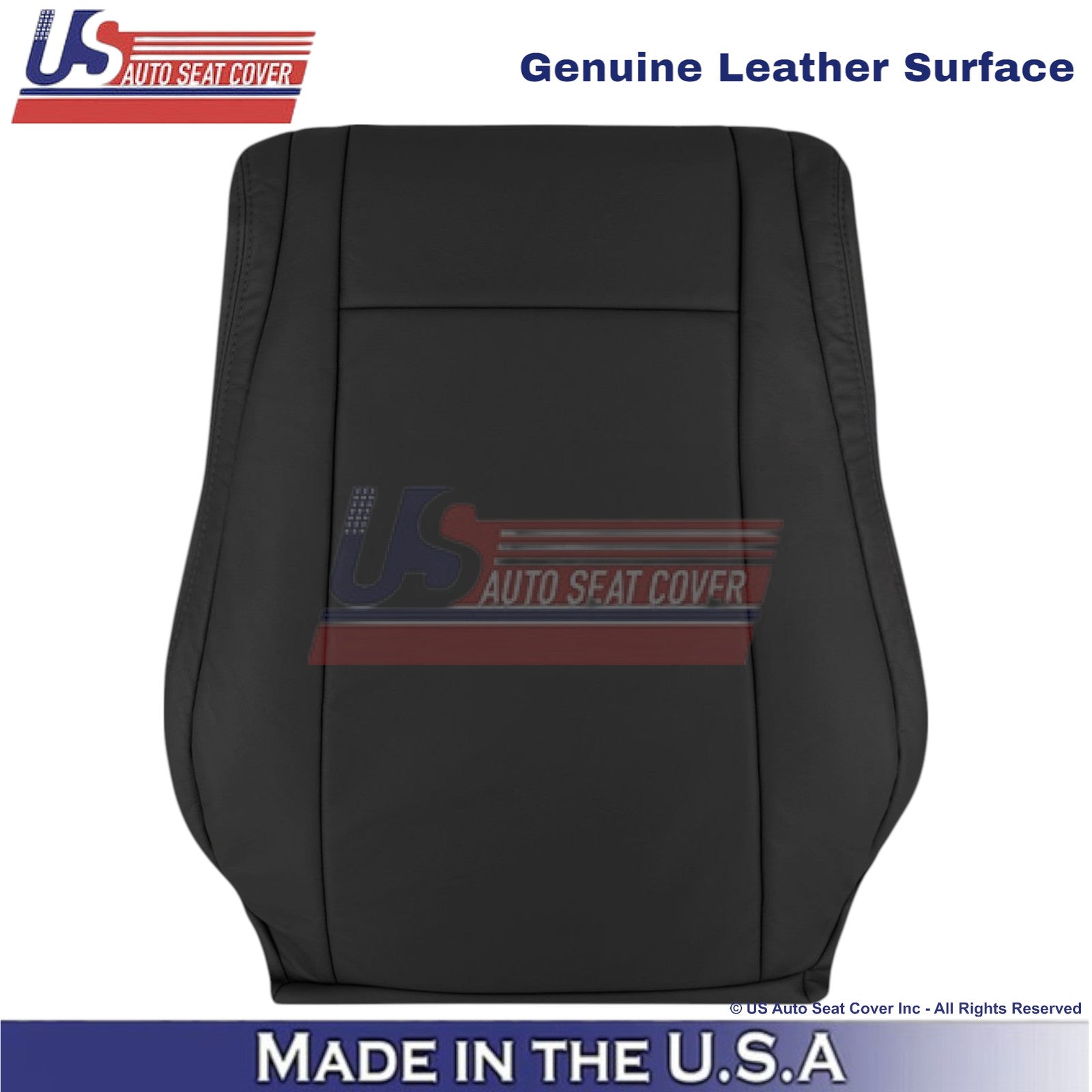 2007-2013 For Toyota Tundra Genuine Leather Driver Top Seat Cover Black