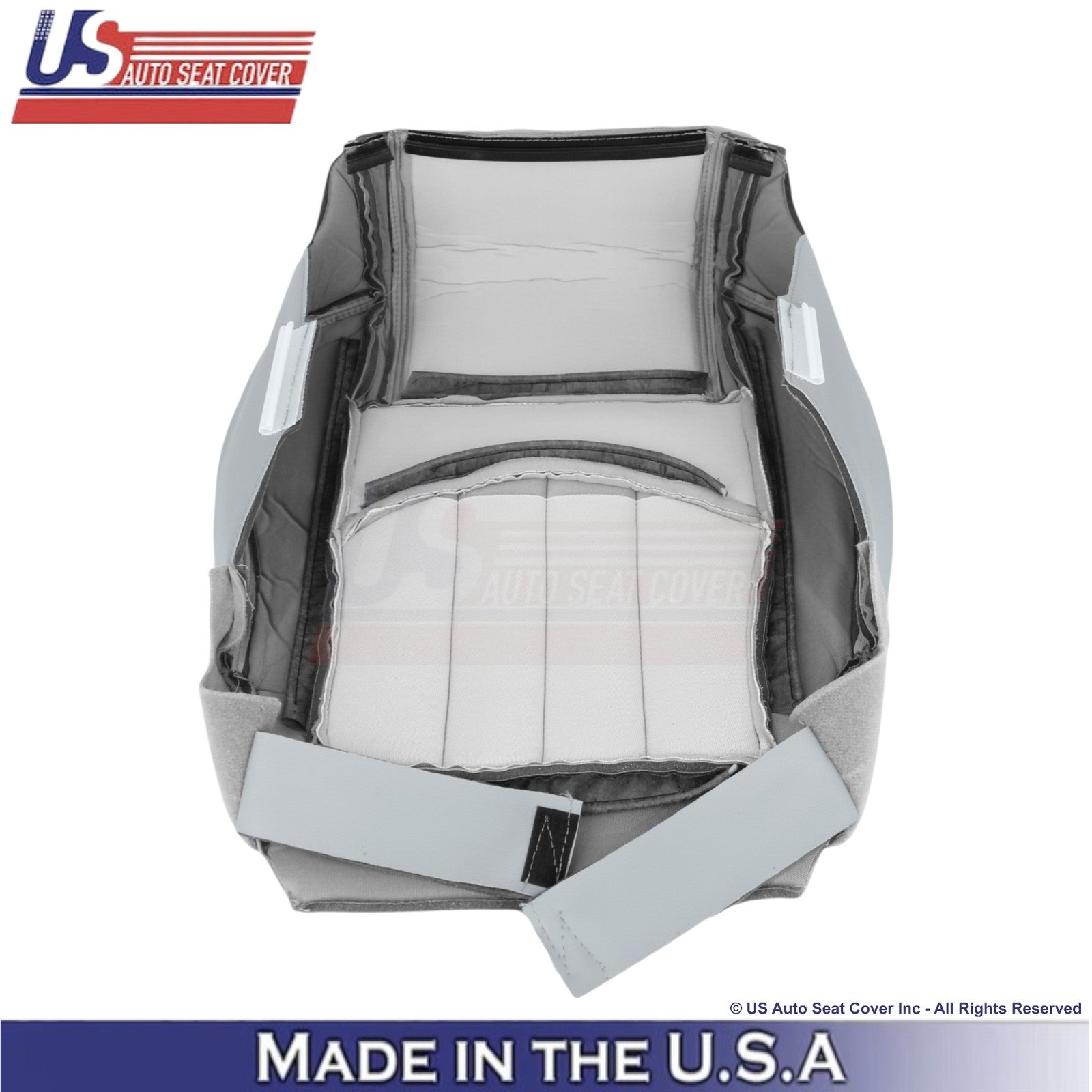 2013-2017 Fits Chevy Traverse Leatherette Perf. Front Seat Covers Light Titanium