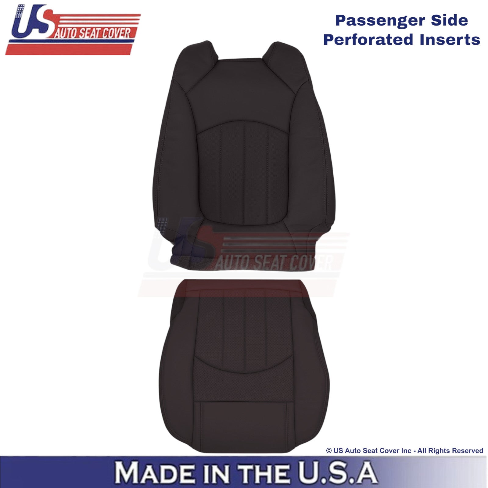 2013-2014 For Buick Enclave Leatherette Passenger Replacement Seat Covers Cocoa