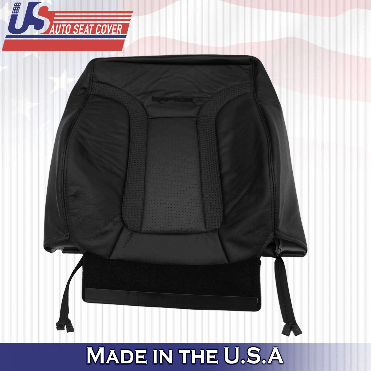 Driver Passenger Charcoal Black Leather Seat Covers 2010 - 2014 Ford F150 Raptor