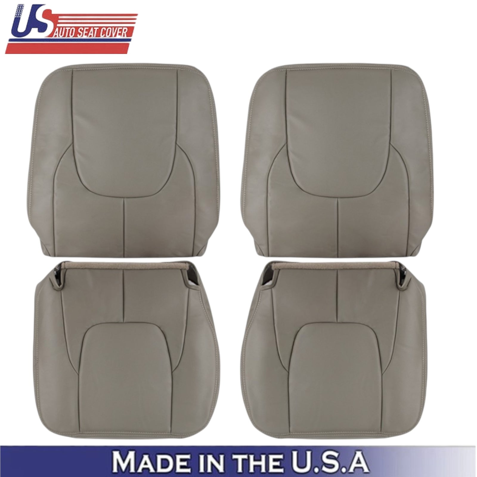 2002-2003 For Dodge Ram 1500 2500 Laramie Leatherette Front Seat Covers Taupe