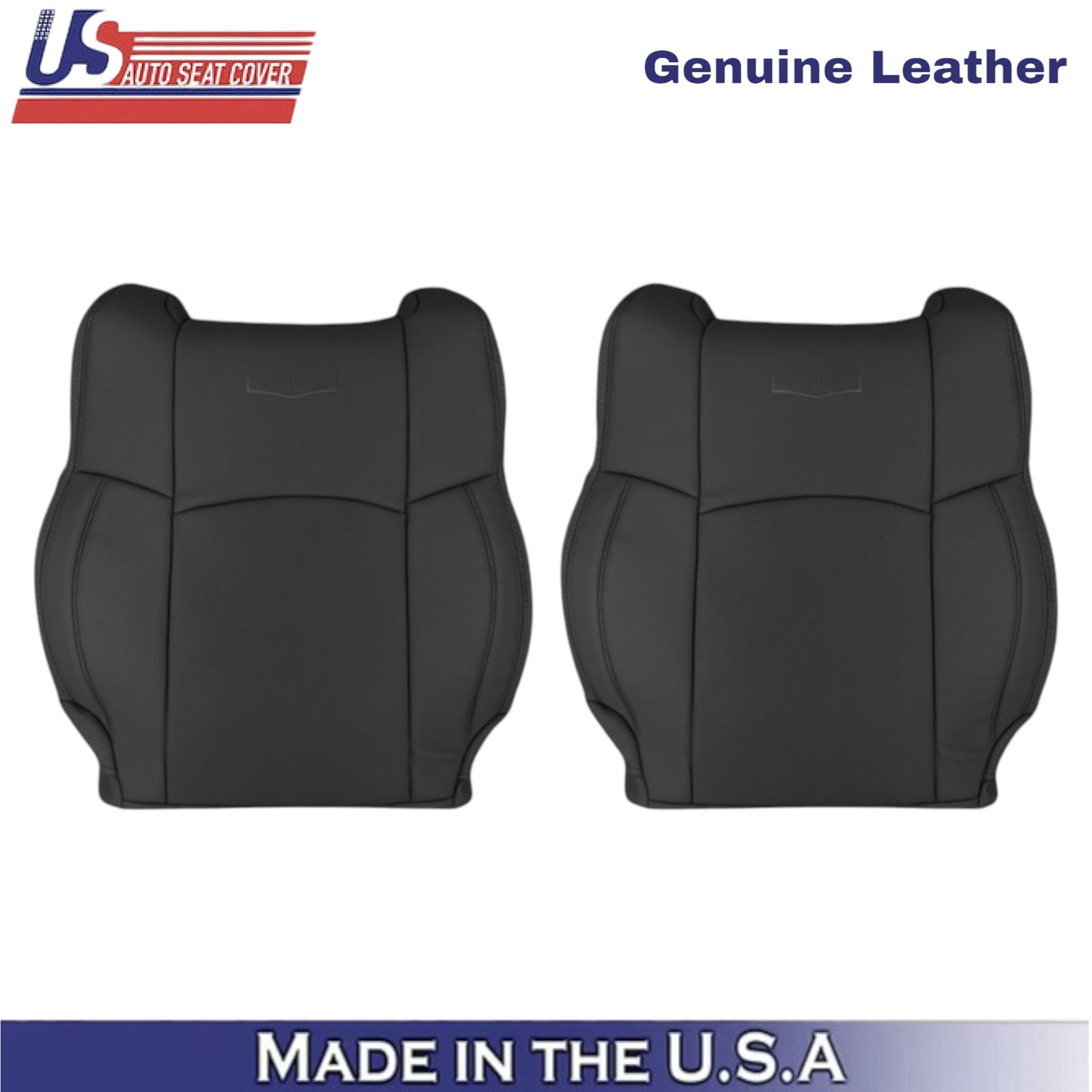 2009-2012 For Dodge Ram 2500 Laramie Genuine Leather Front Top Covers Dark Slate